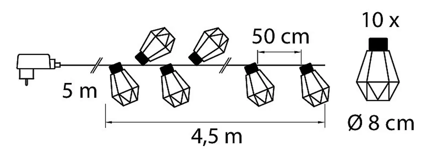 Airam led-lamppusarja  Aureo 4,5 m - 2