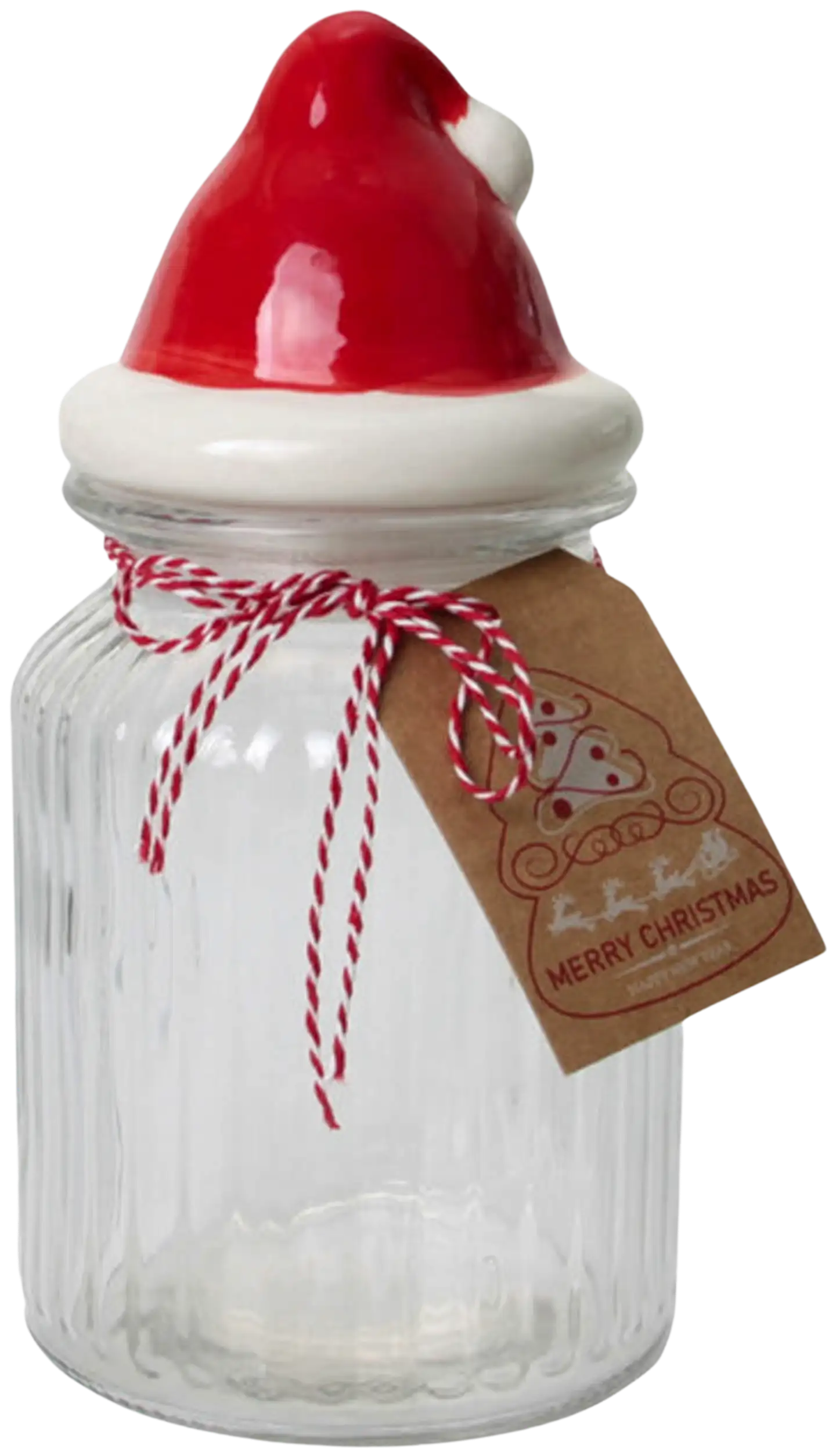 AmandaB lasipurkki tonttulakki 21 cm