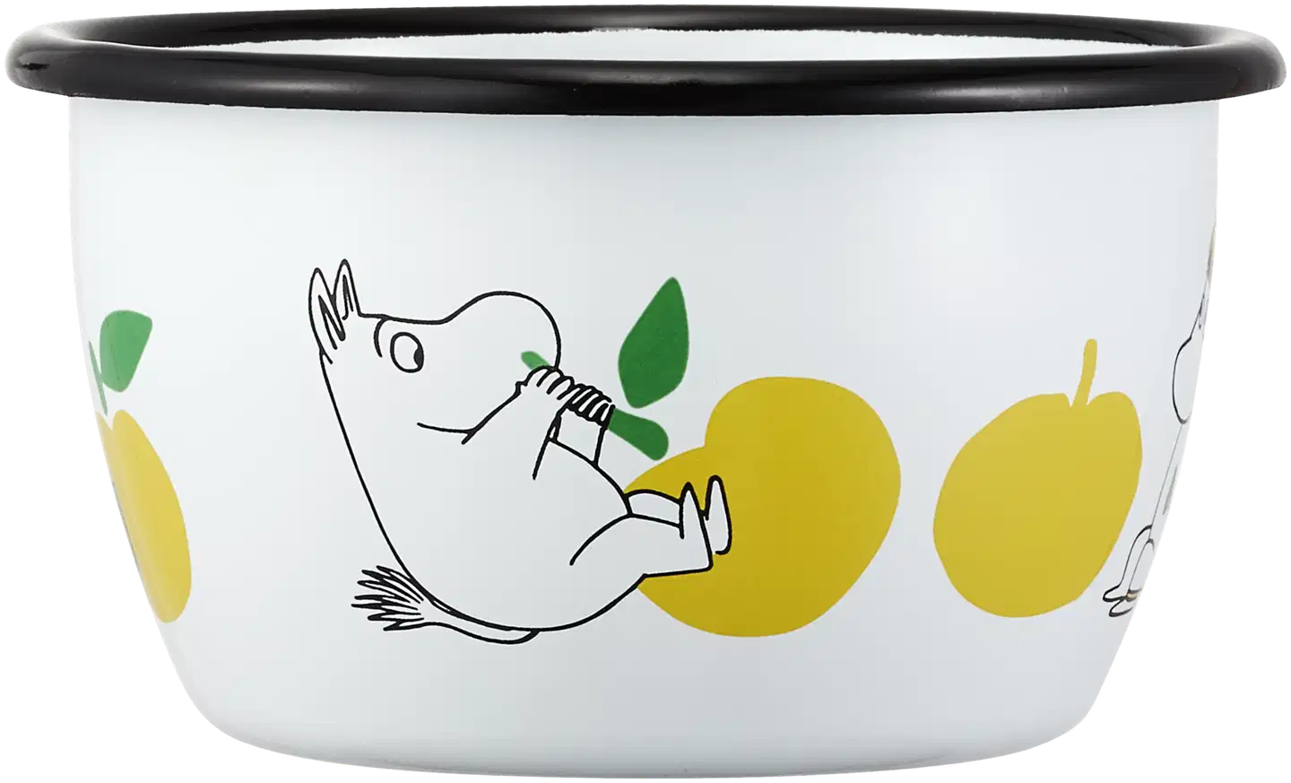 Muurla emalikulho Muumi Iloiset omput  3 dl, keltainen - 1