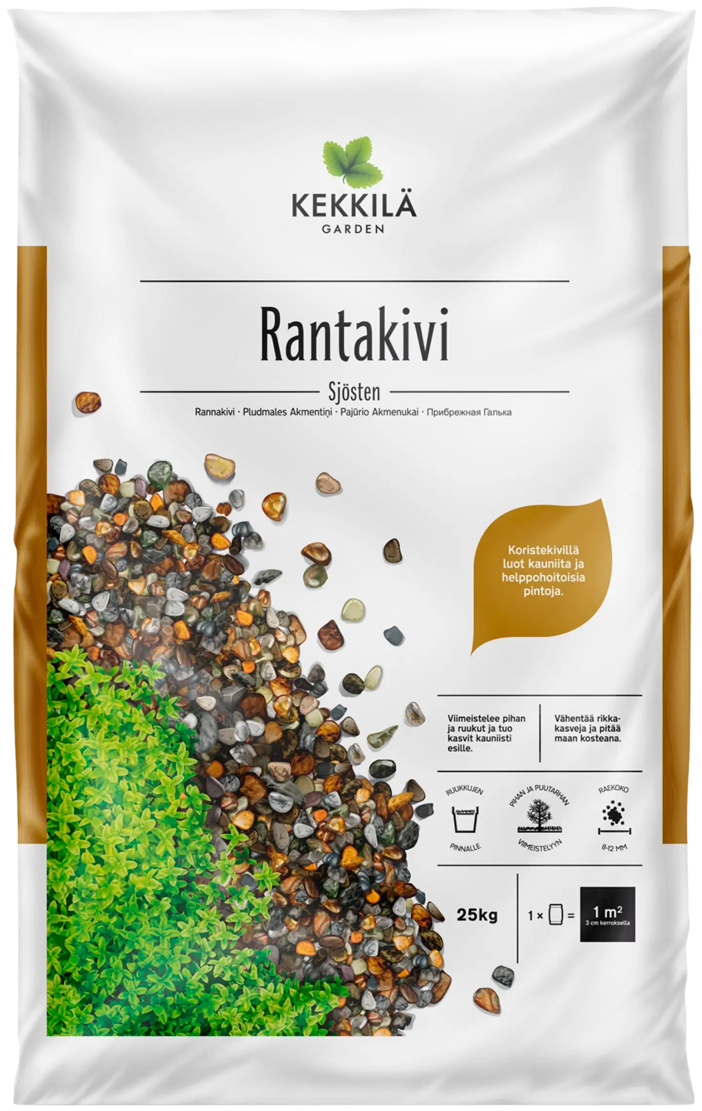 Kekkilä Rantakivi 25 kg, lava 42 säkkiä - 2