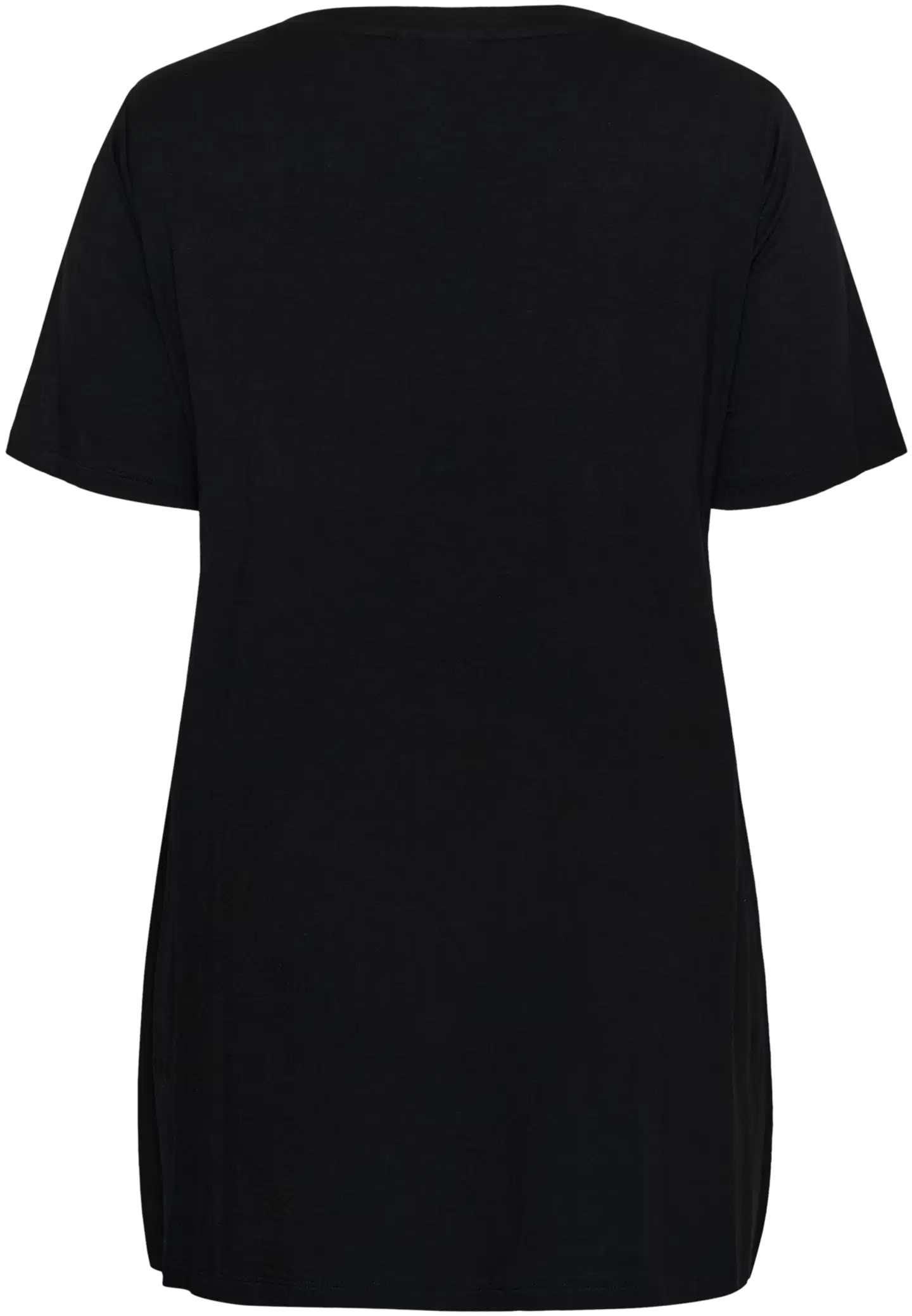 From Lou naisten pluskoon lyhythihainen trikootunika Fllouisa - Black Deep - 2