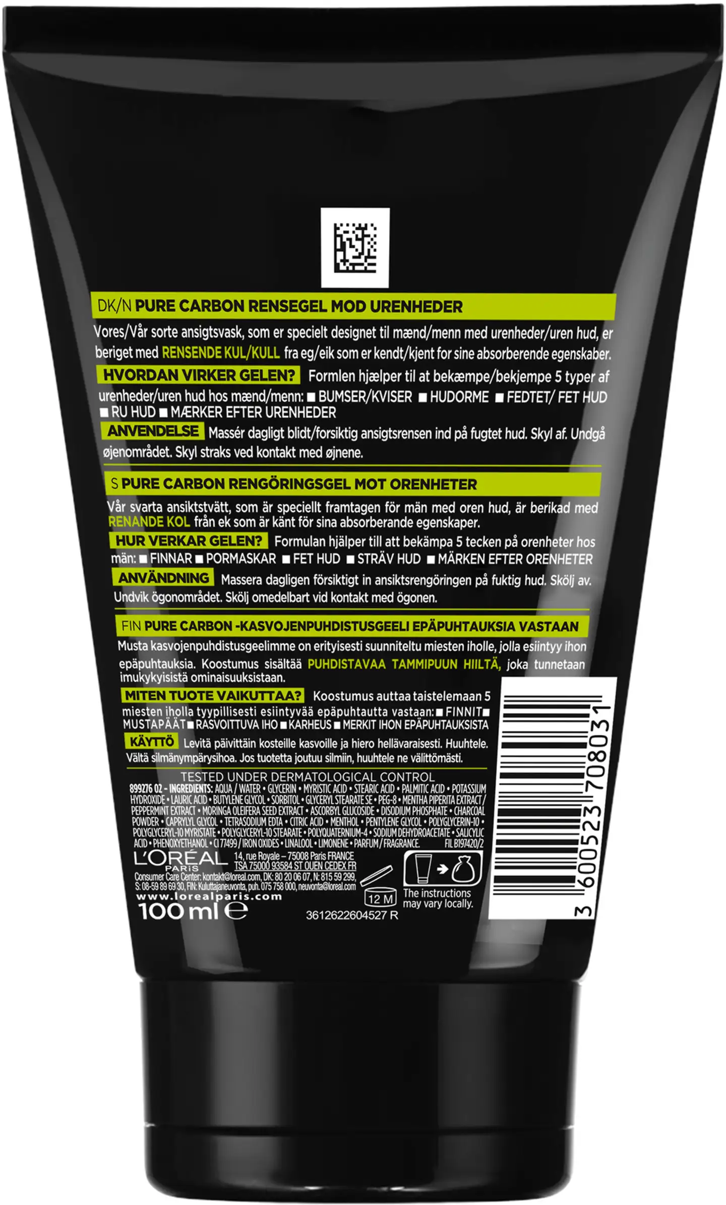 L'Oréal Paris Men Expert Pure Carbon kasvojenpuhdistusgeeli epäpuhtauksia vastaan 100ml - 2