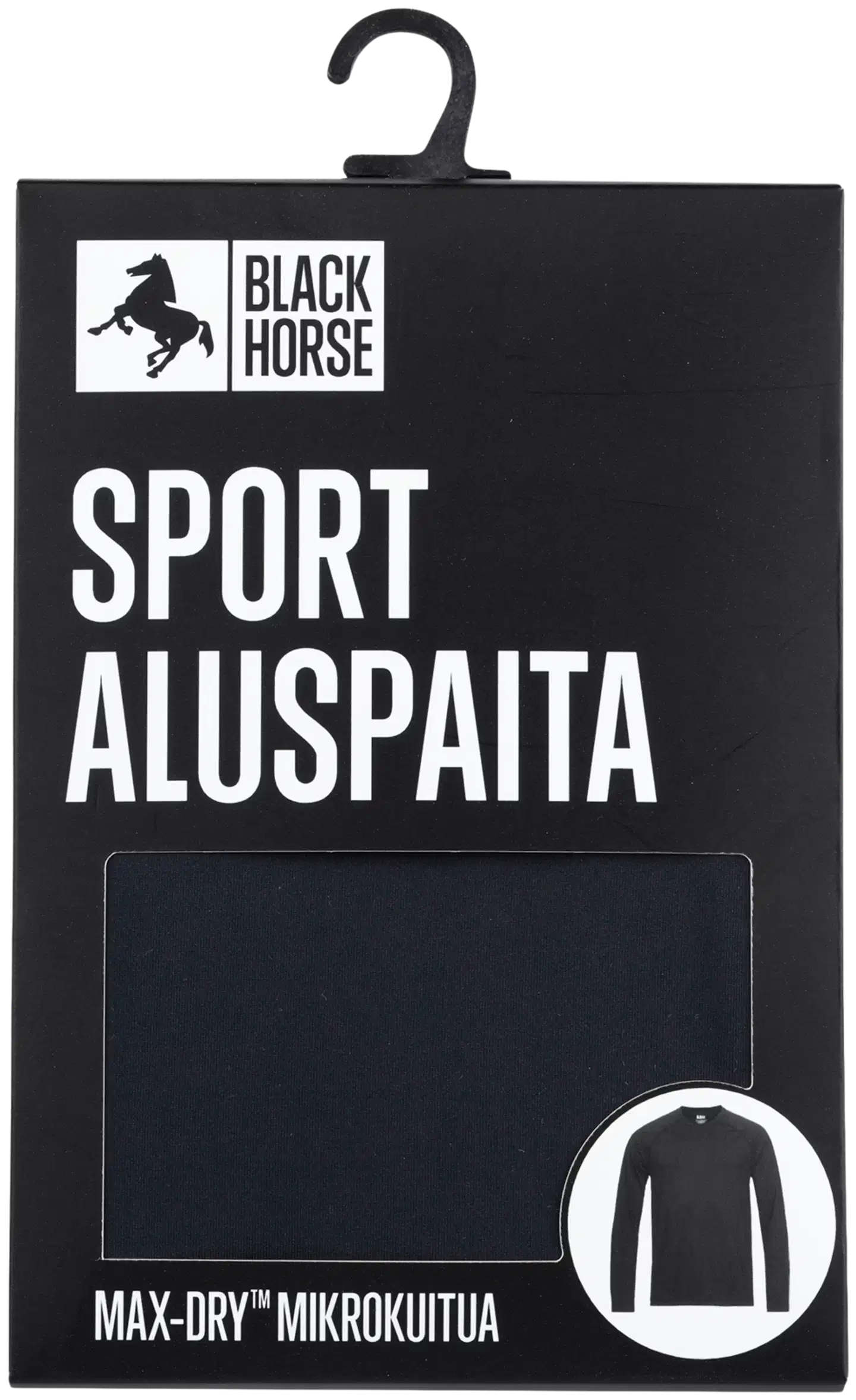 Black Horse miesten pitkähihainen urheilupaita I127 - Black - 2