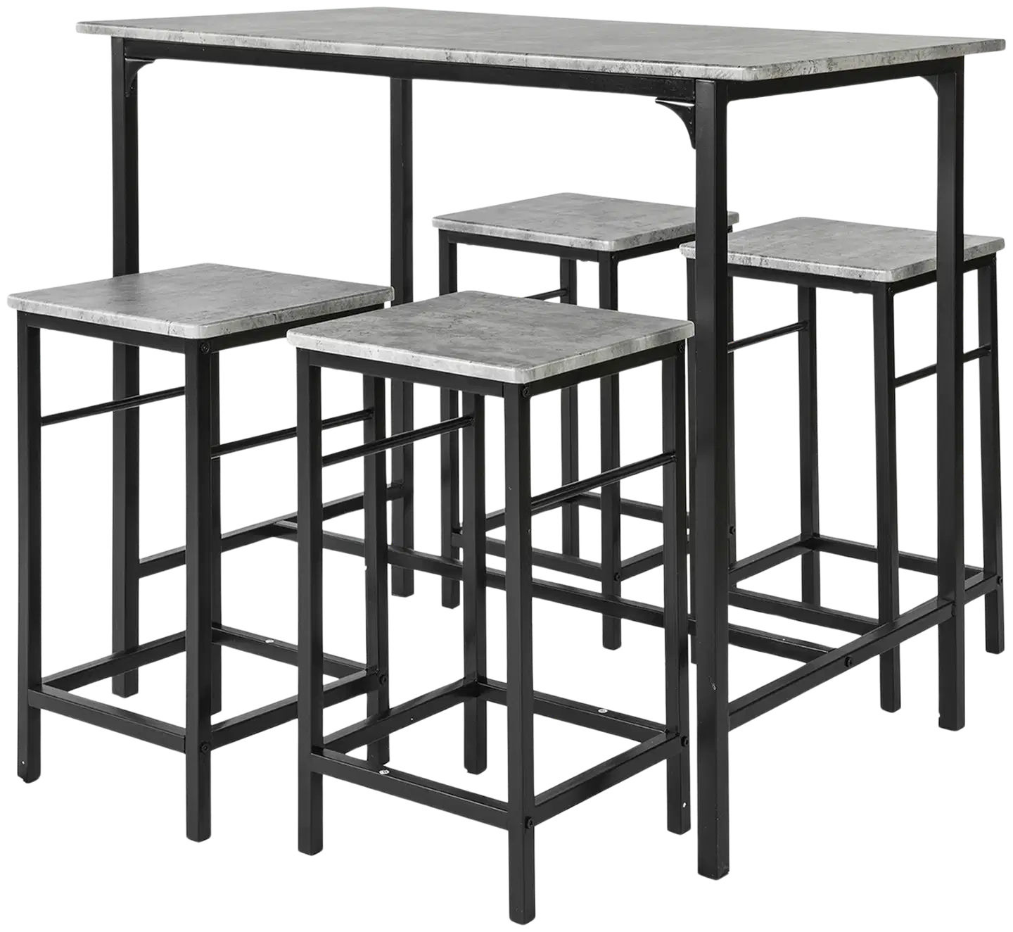 SoBuy baaripöytäsetti harmaa OGT11-HG - 1