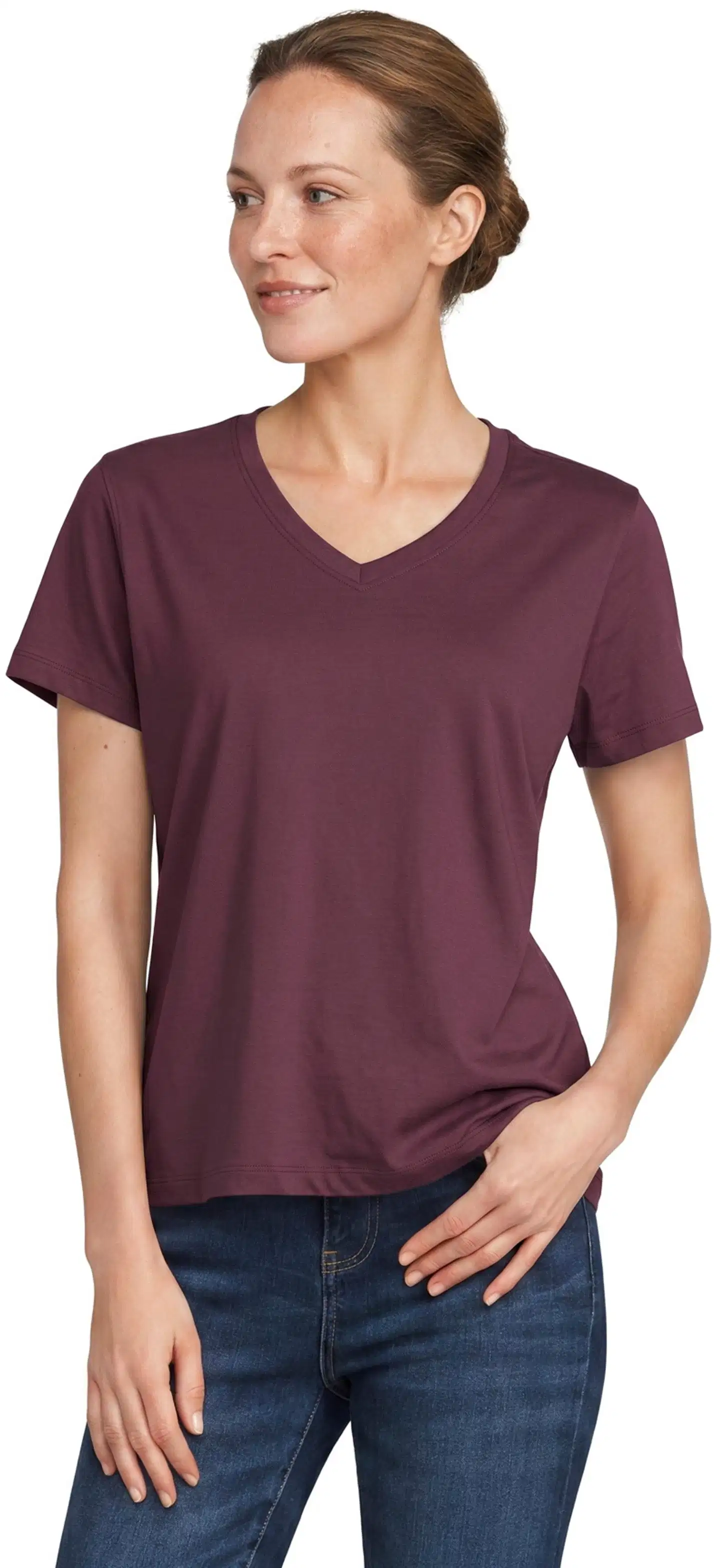 House naisten t-paita Veronica-C - Burgundy - 1