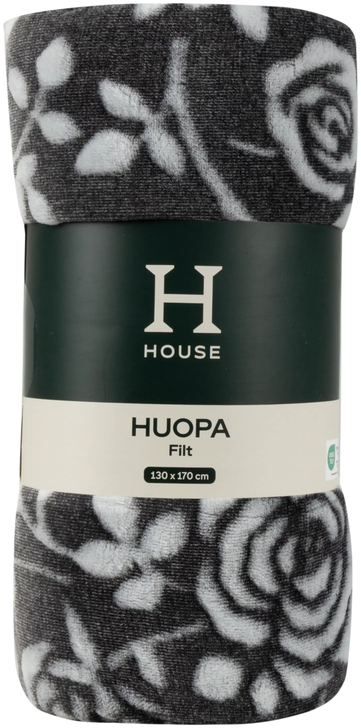 House huopa Rose 130x170 cm tummanharmaa - 2