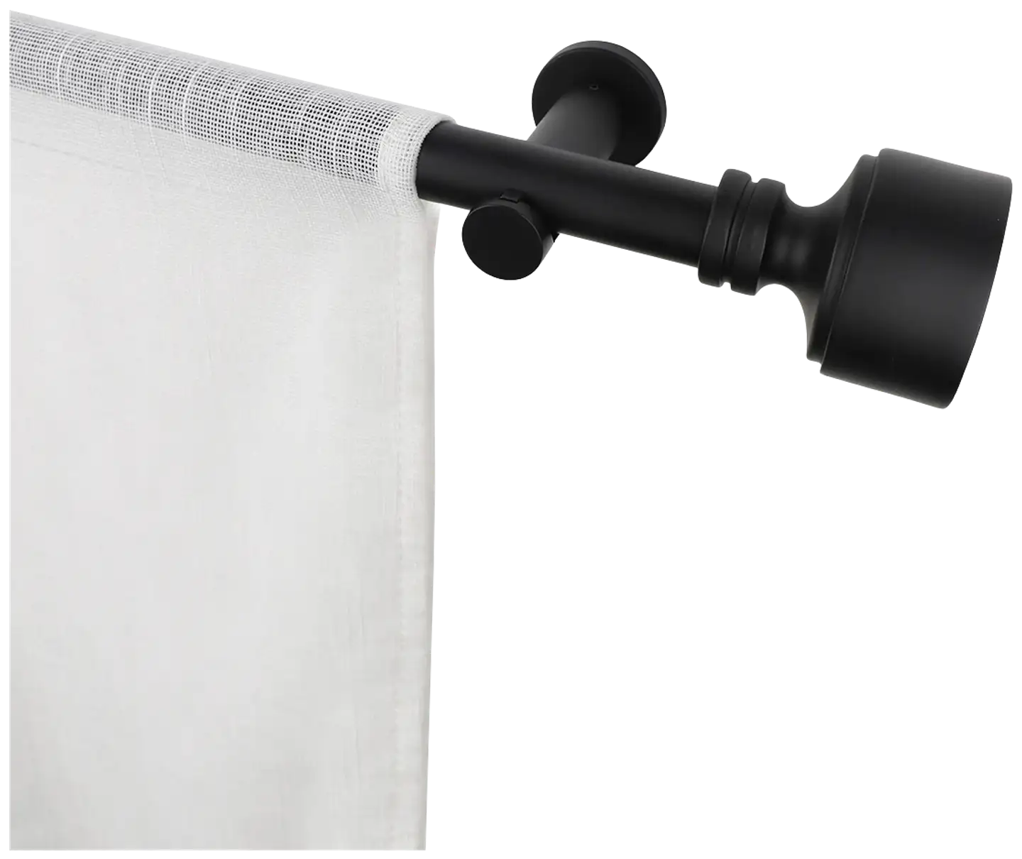 Ihanin verhotanko Matilda mattamusta 160-310cm 25/28mm - 1