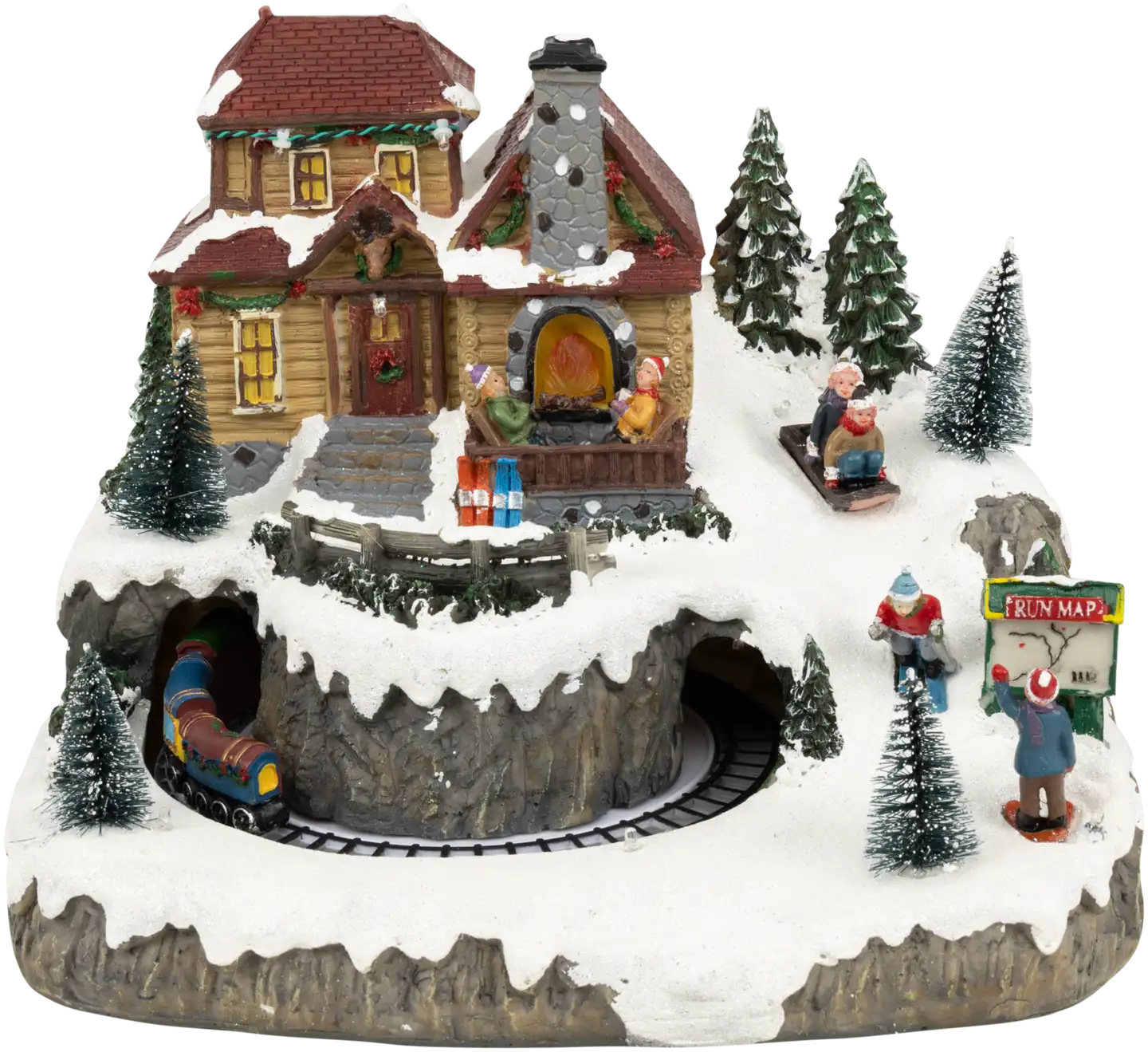 House joulukylä musiikilla 14 LED 23 cm M
