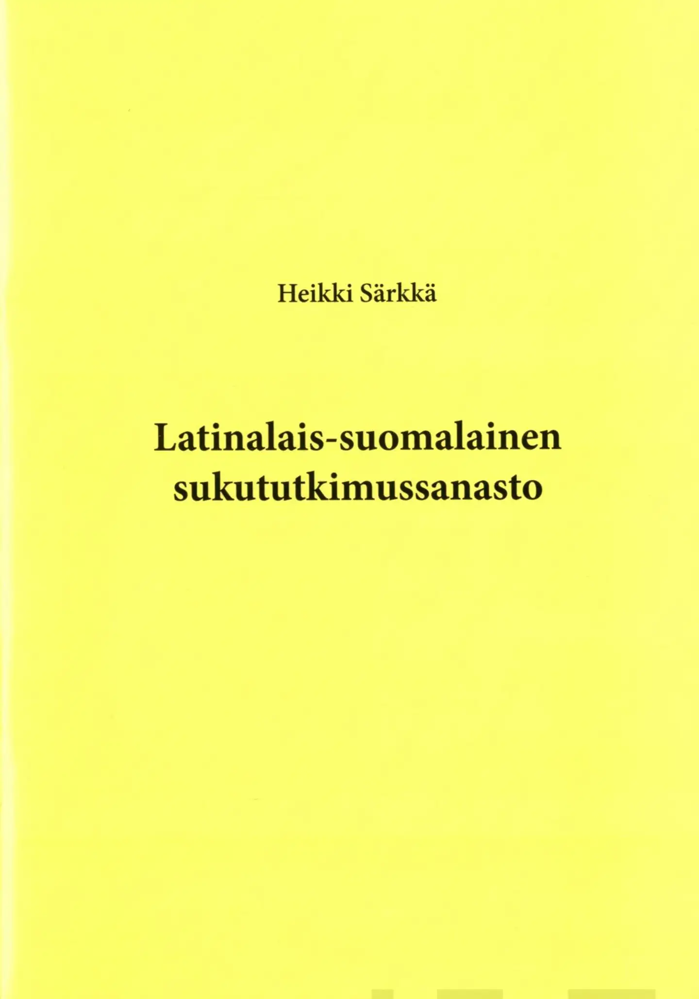 Särkkä, Latinalais-suomalainen sukututkimussanasto