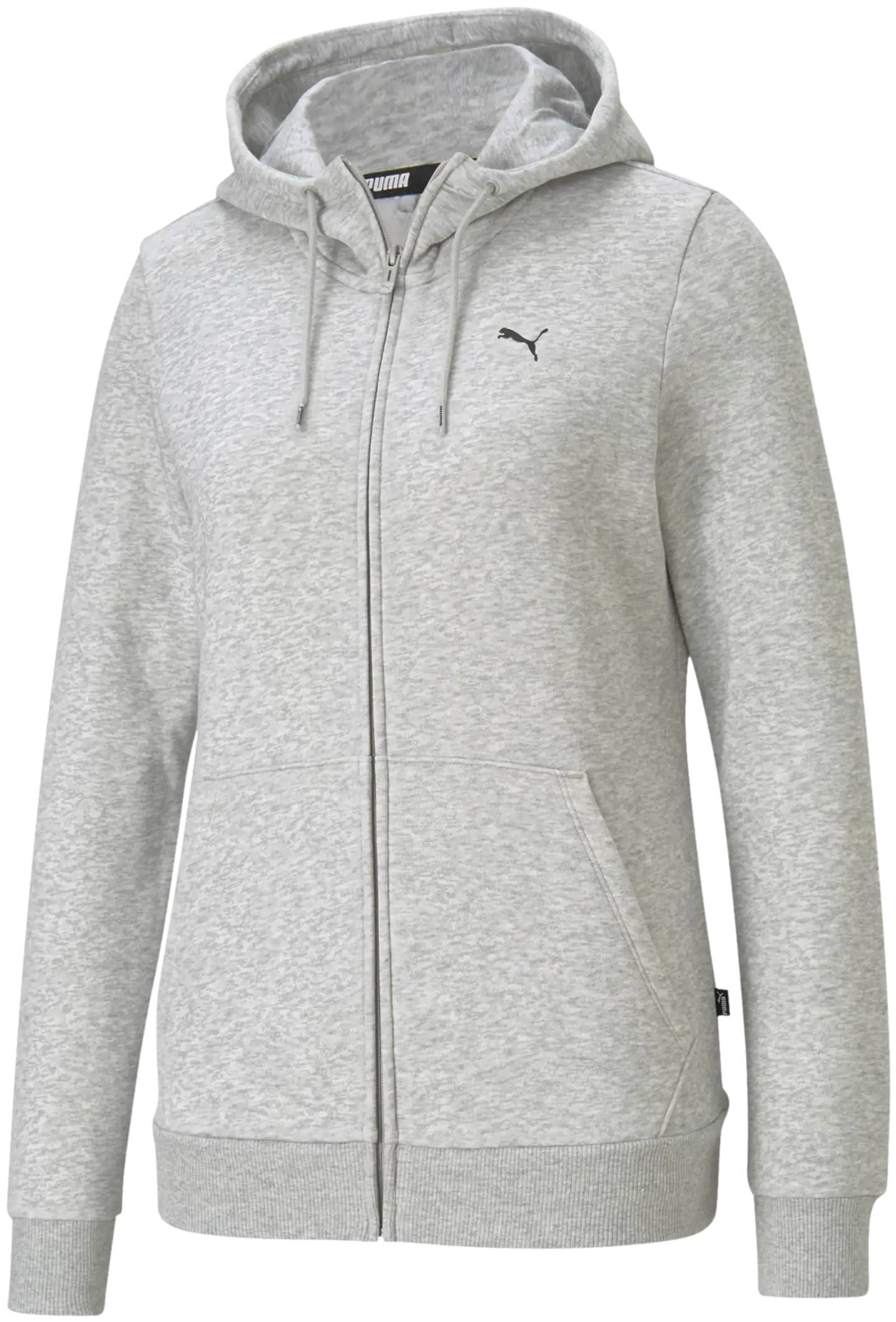 Puma naisten college vetoketjullinen huppari ESS Small Logo Full-Zip Hoodie FL - Gray