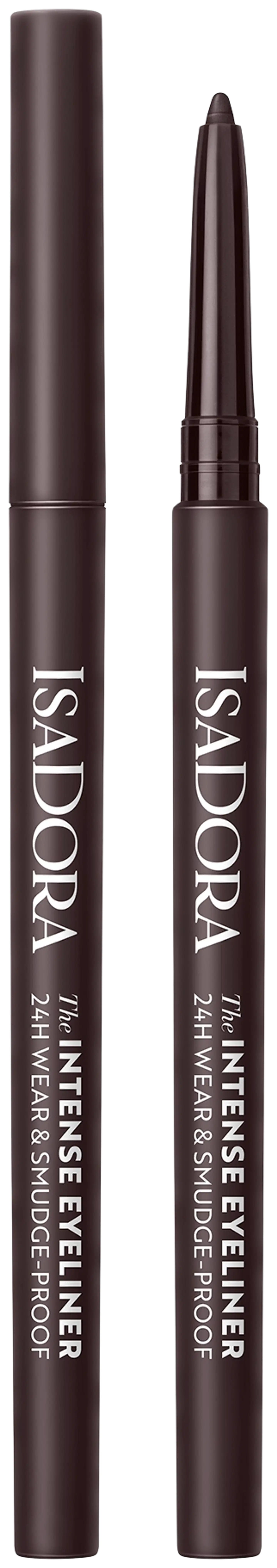 Isadora The Intense Eyeliner Silmänrajauskynä 24H Wear & Smudge-proof 67 Dark Green 0,35g - 61 Black Brown - 1