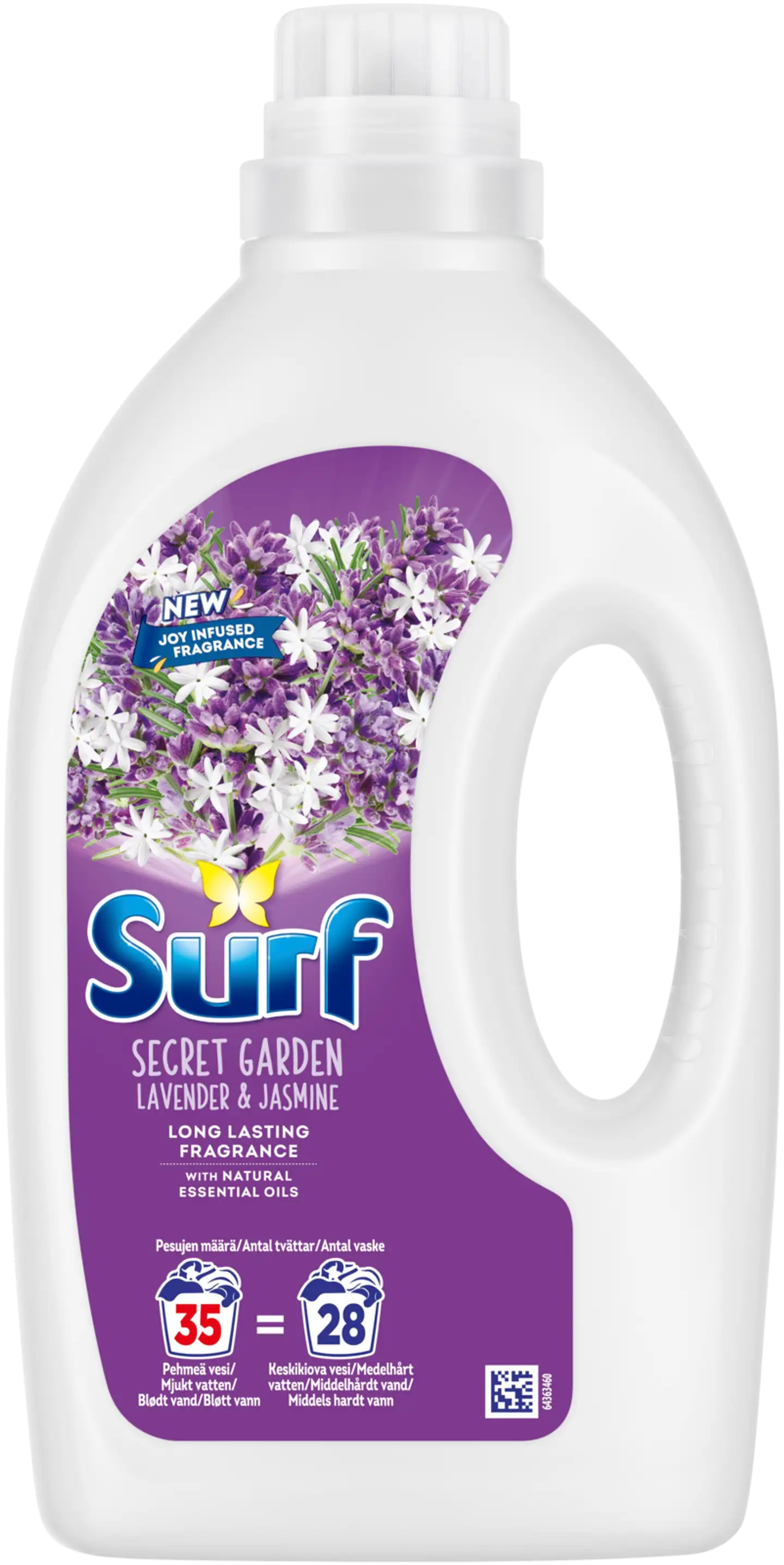 Surf Pyykinpesuneste Secret Garden Lavender & Jasmine 1400 ml