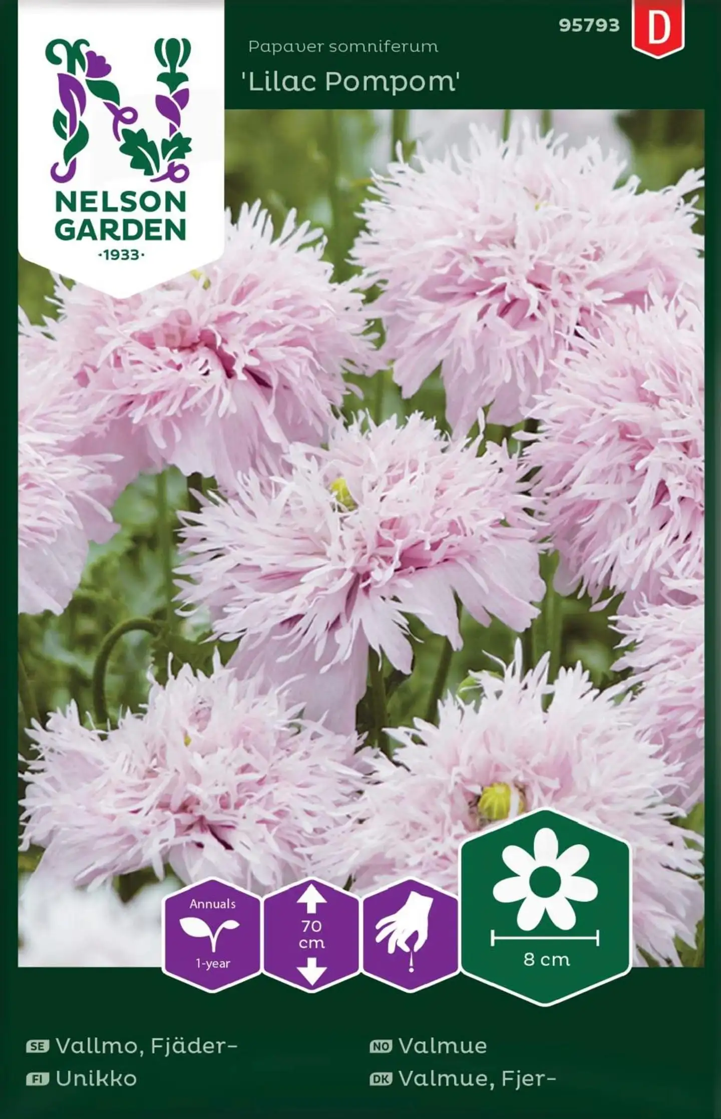 Nelson Garden Siemen Unikko, Lilac Pompom