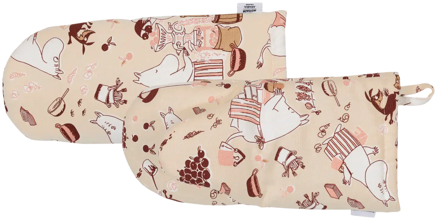 Moomin Arabia Muumi uunikinnas  15x34cm Siivouspuuhissa