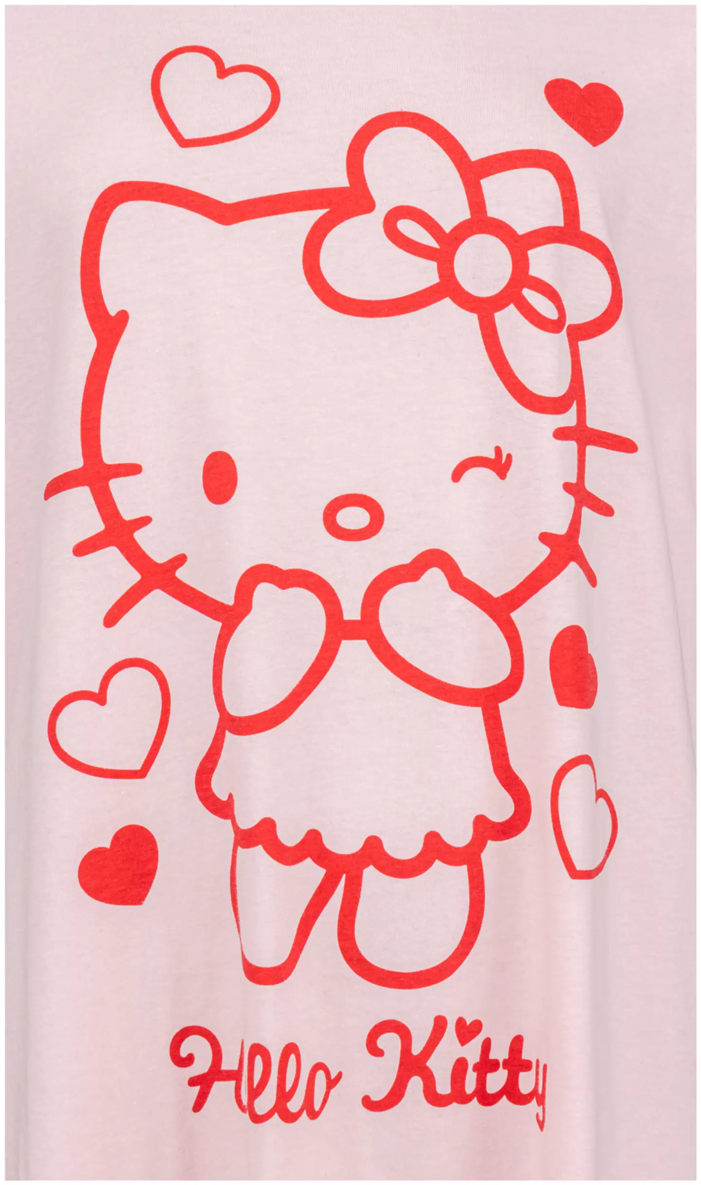 Hello Kitty naisten lyhyt yöpaita A6-0068 - Lt.Pink - 2