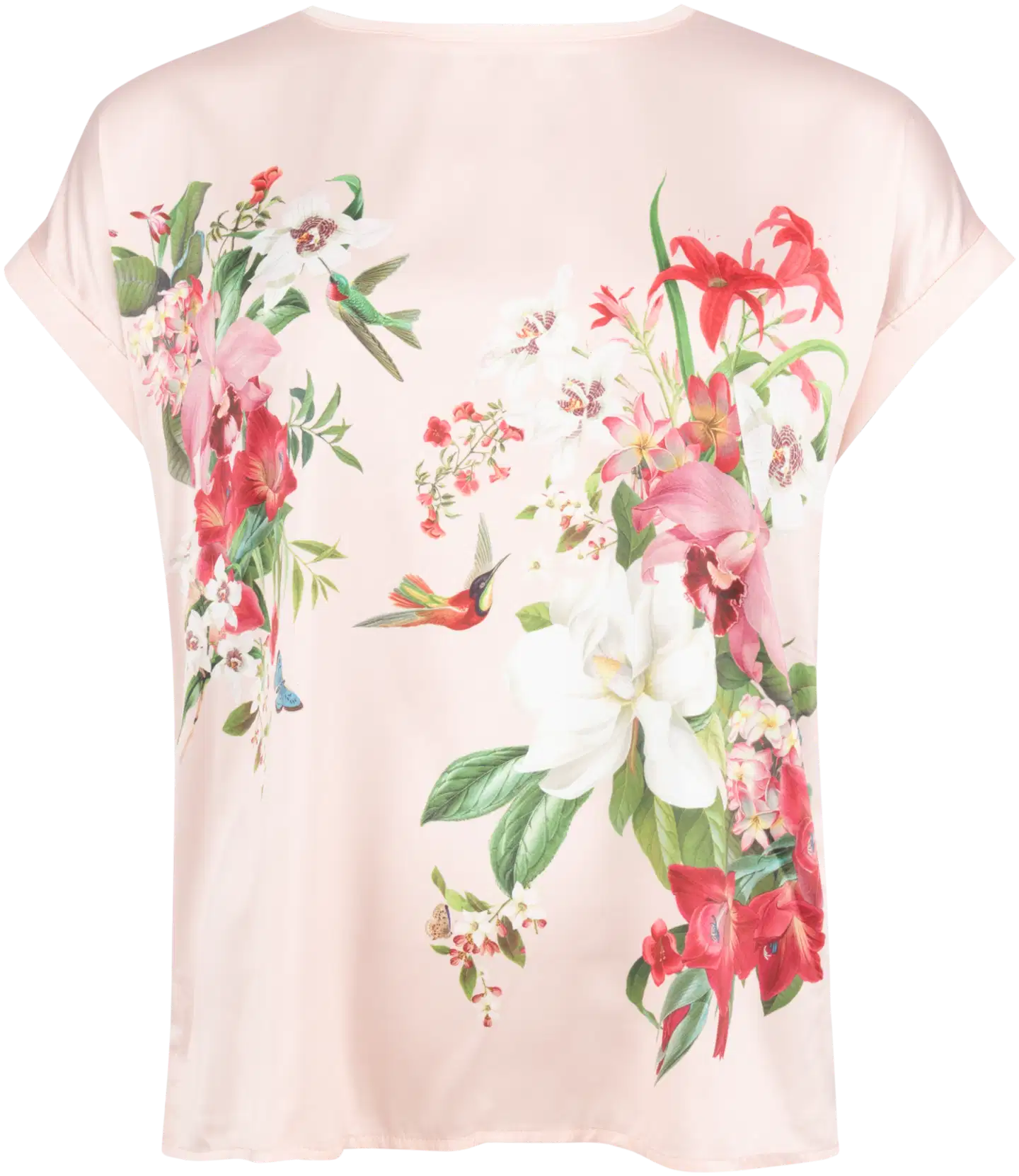 House naisten T-paita 213H261401 - rosa front print - 1