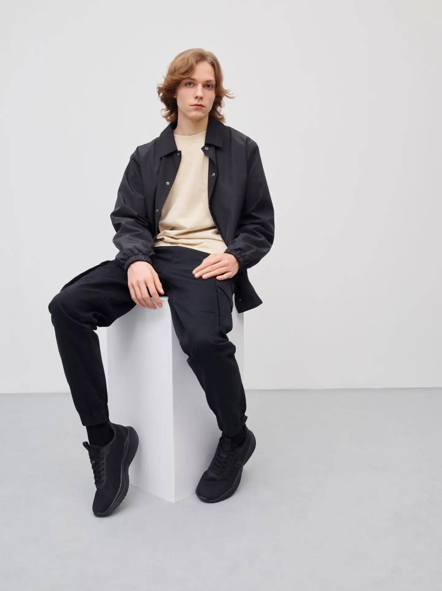 WKLY. miesten cargojoggerit 202W482503 - BLACK - 3