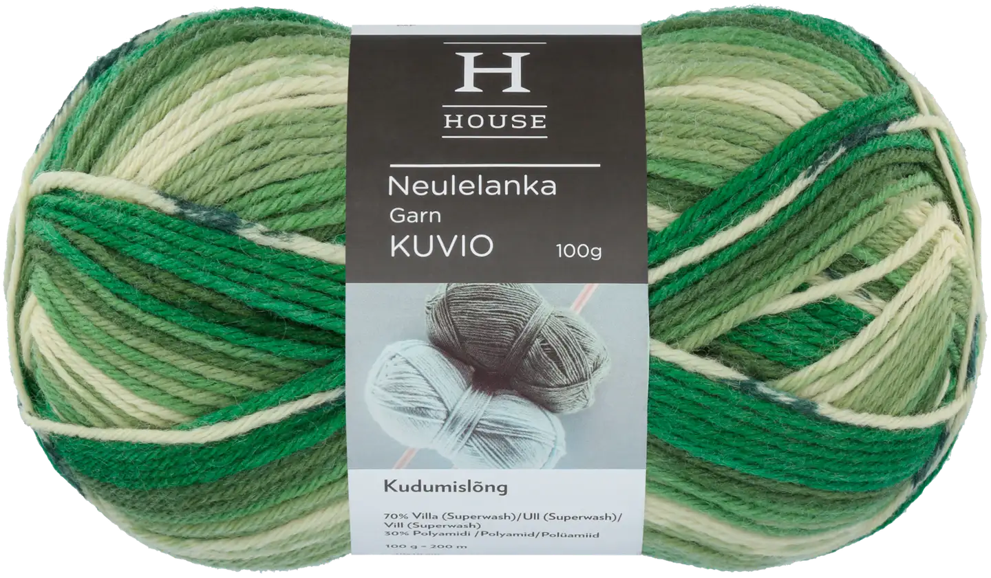 House lanka villasekoite Kuvio 100 g Green/white 81815 - 1