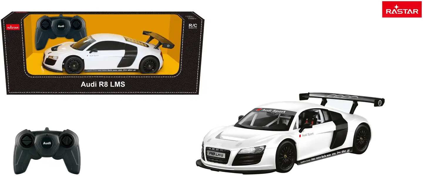 Rastar RC-auto 1:18 Audi R8 valkoinen - 2