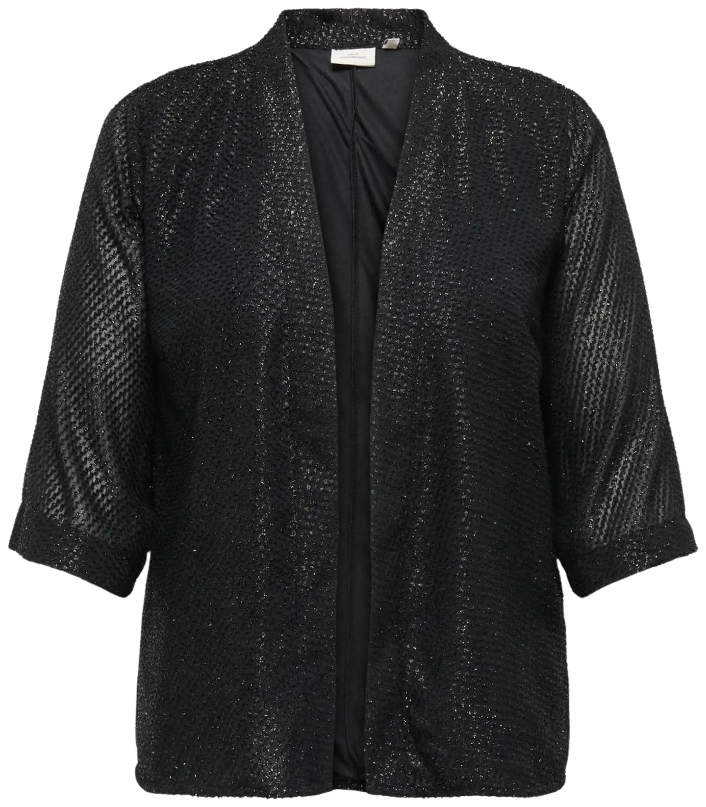 ONLY CARMAKOMA naisten glitter kimono Carsilvana - BLACK - 1
