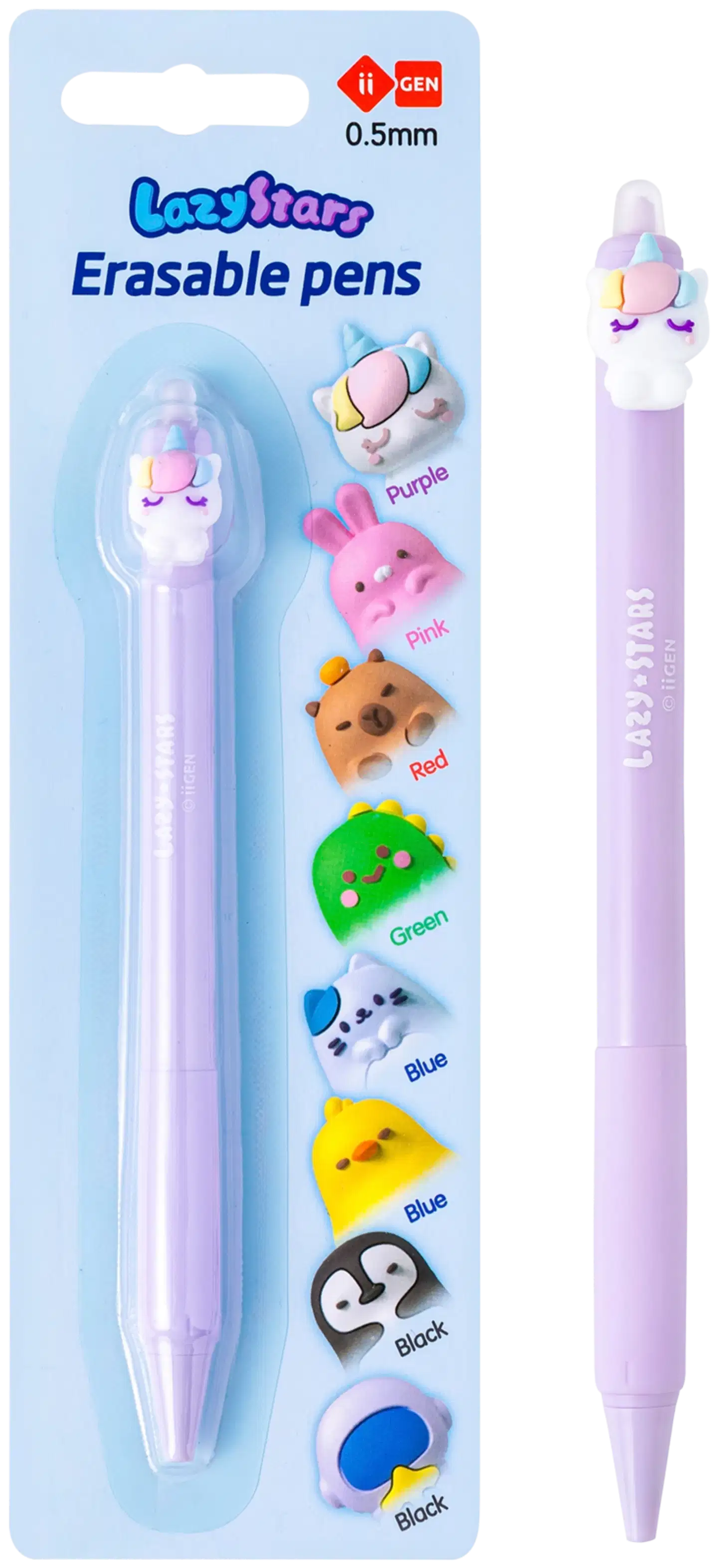 Pyyhittävä geelikynä yksisarvinen - 1