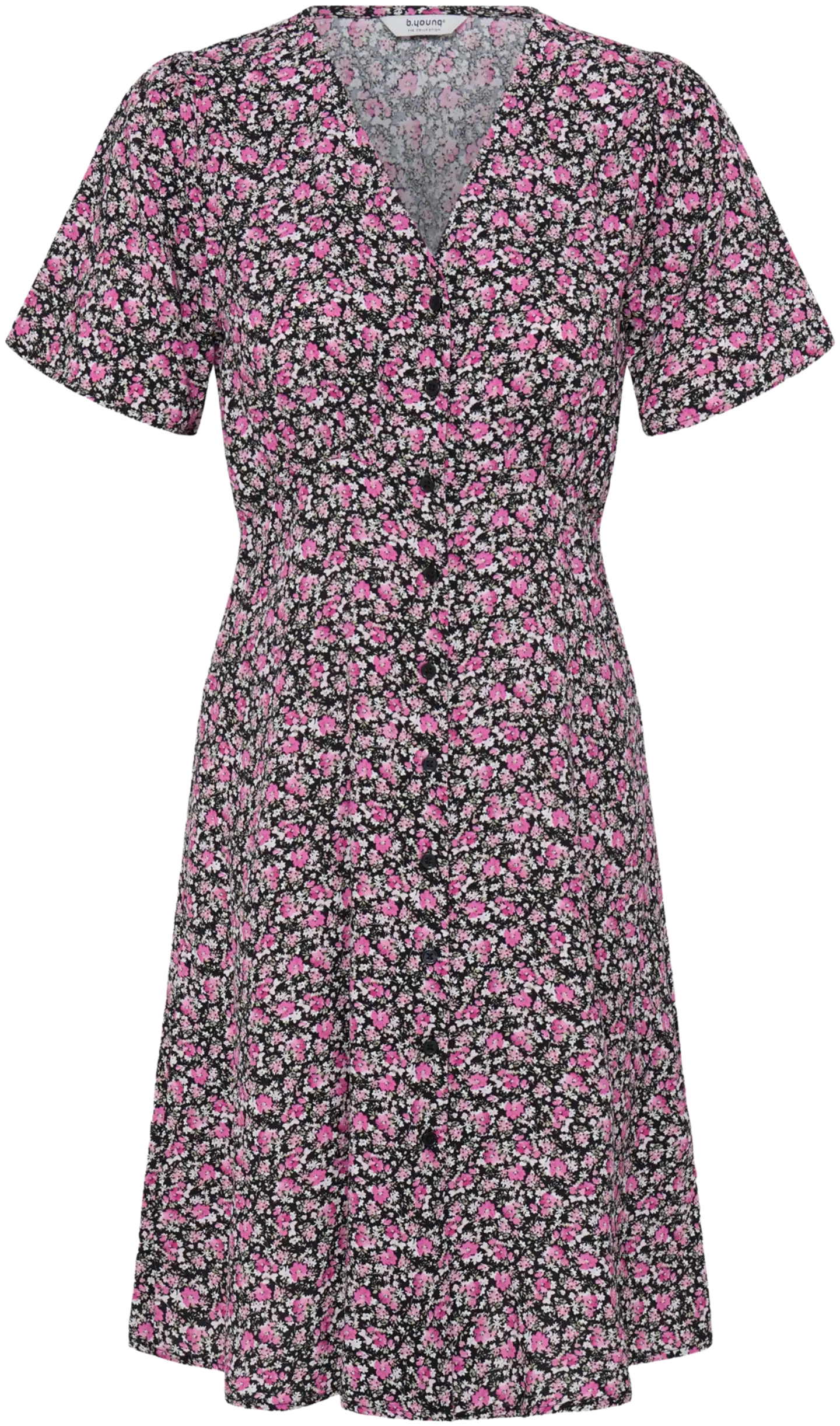 B.young naisten mekko Bymmjoella short - BLACK/PINK DITSY - 1