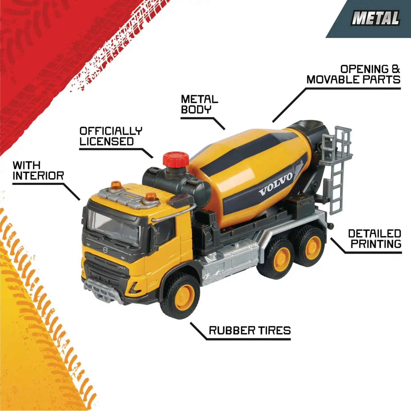 Majorette Volvo FMX Betoniauto, 1:45, 19 cm - 5