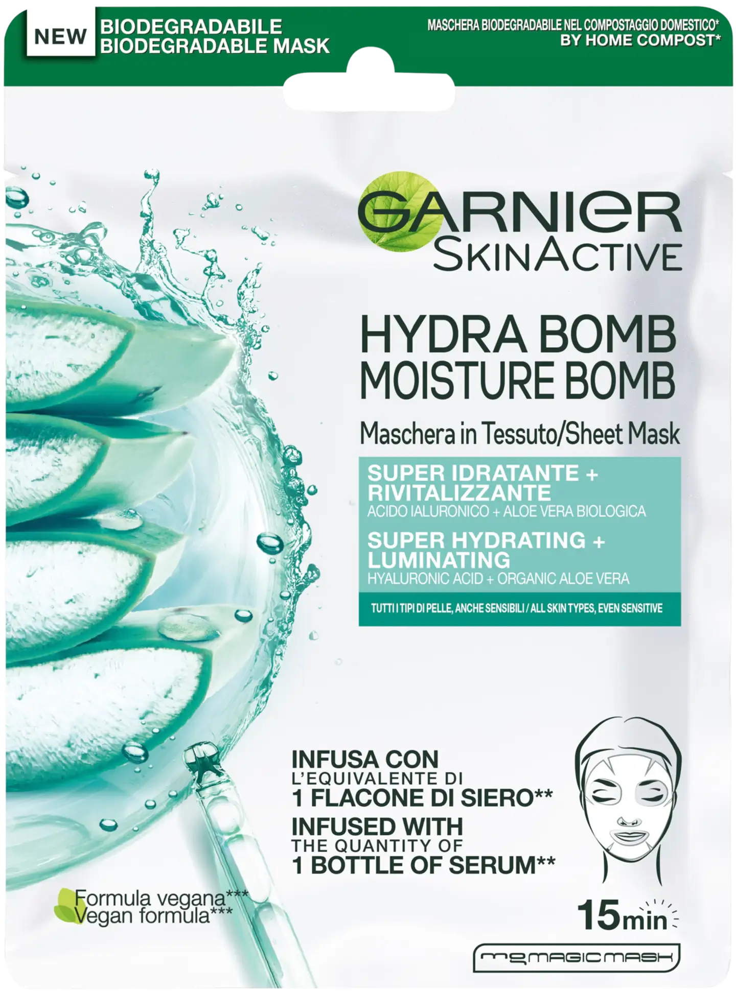 Garnier SkinActive Hydra Bomb Super Hydrating + Revitalizing kangasnaamio 28g - 1