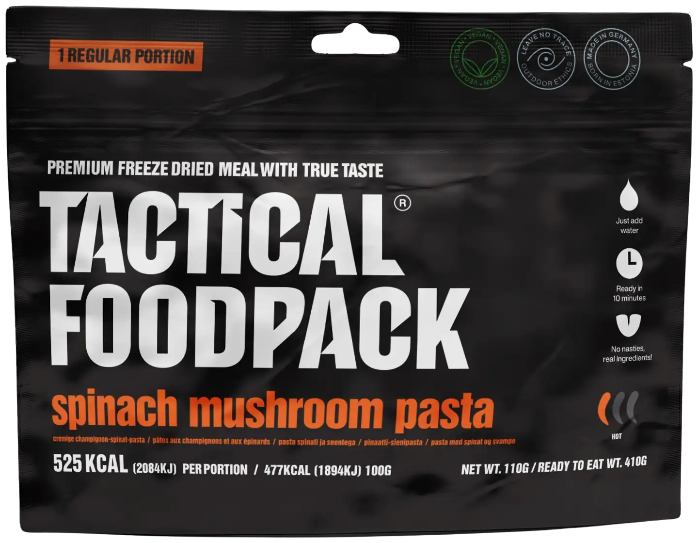 Tactical Foodpack pinaatti-sienipasta - 1