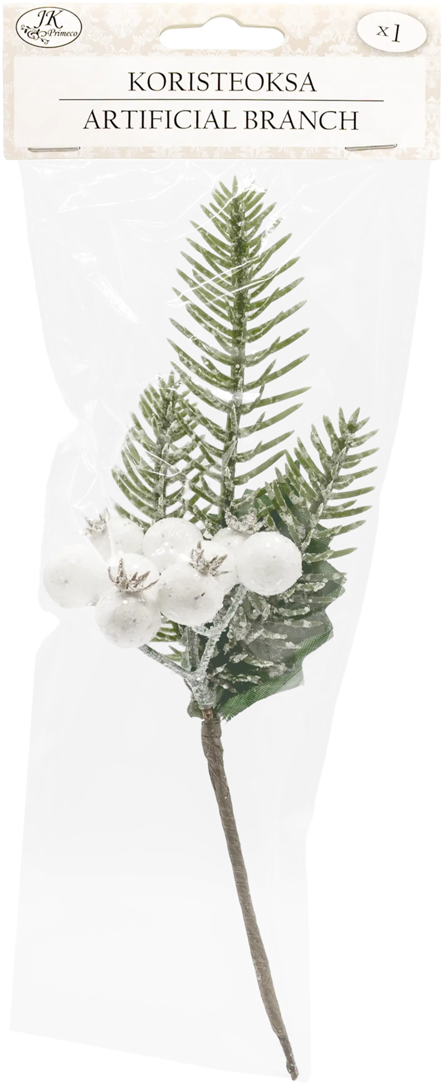 J.K. Primeco Koristemarjaoksa glitter valkoinen