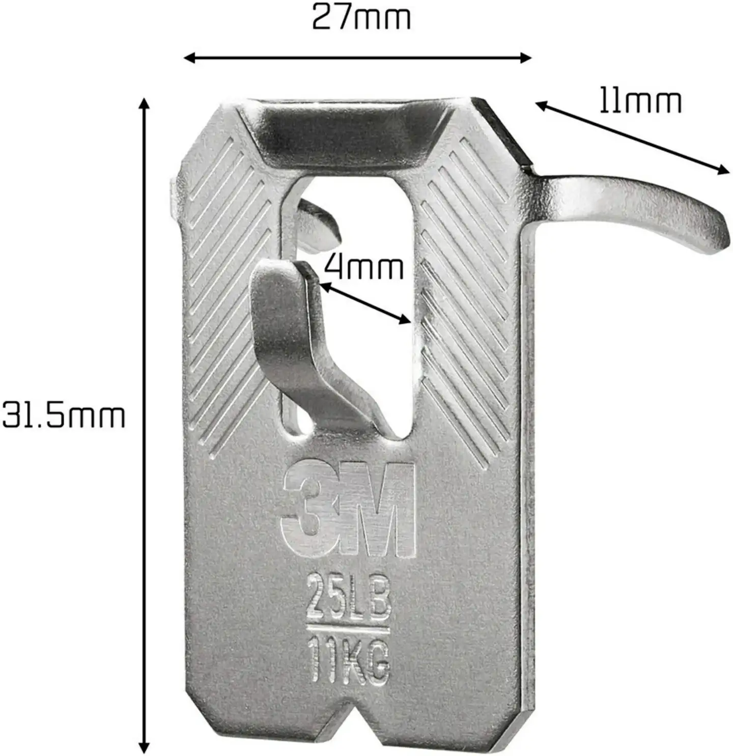 3M CLAW™-taulukoukku kipsilevylle, 11 kg 3PH11-4UKN, 4 ripustuskoukkua - 8