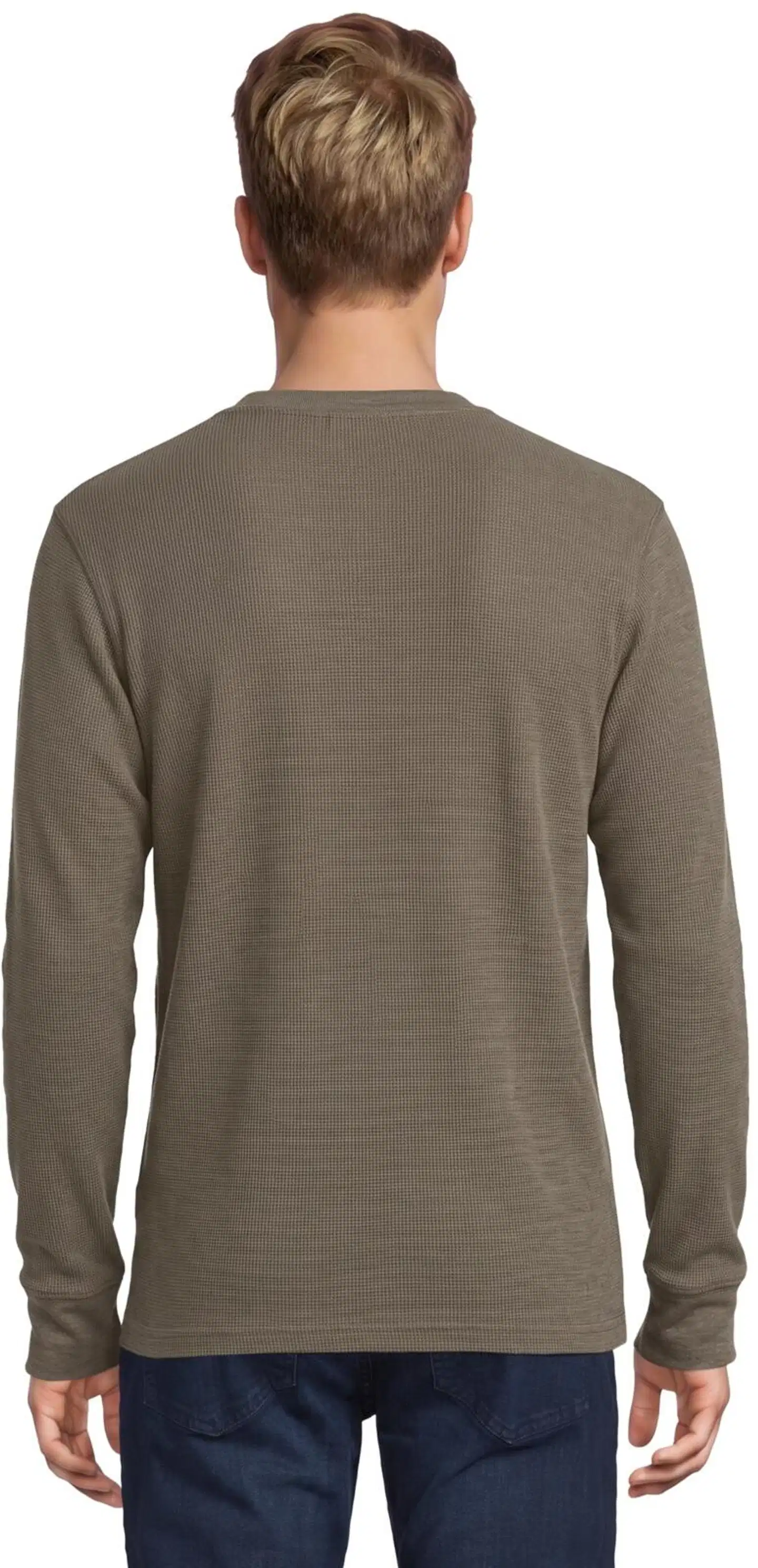 House miesten henley-paita struktuuri 195H292603 - Chocolate Brown - 3