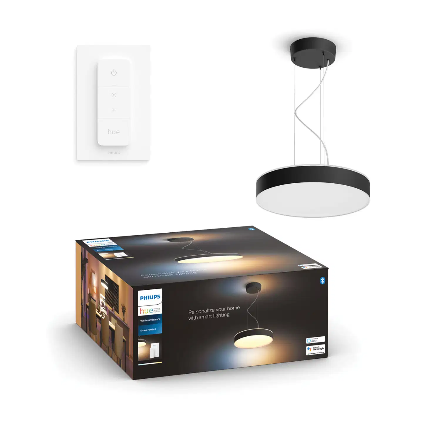 Philips Hue Enrave -riippuvalaisin 34W 2200-6500K 4300LM musta - 3