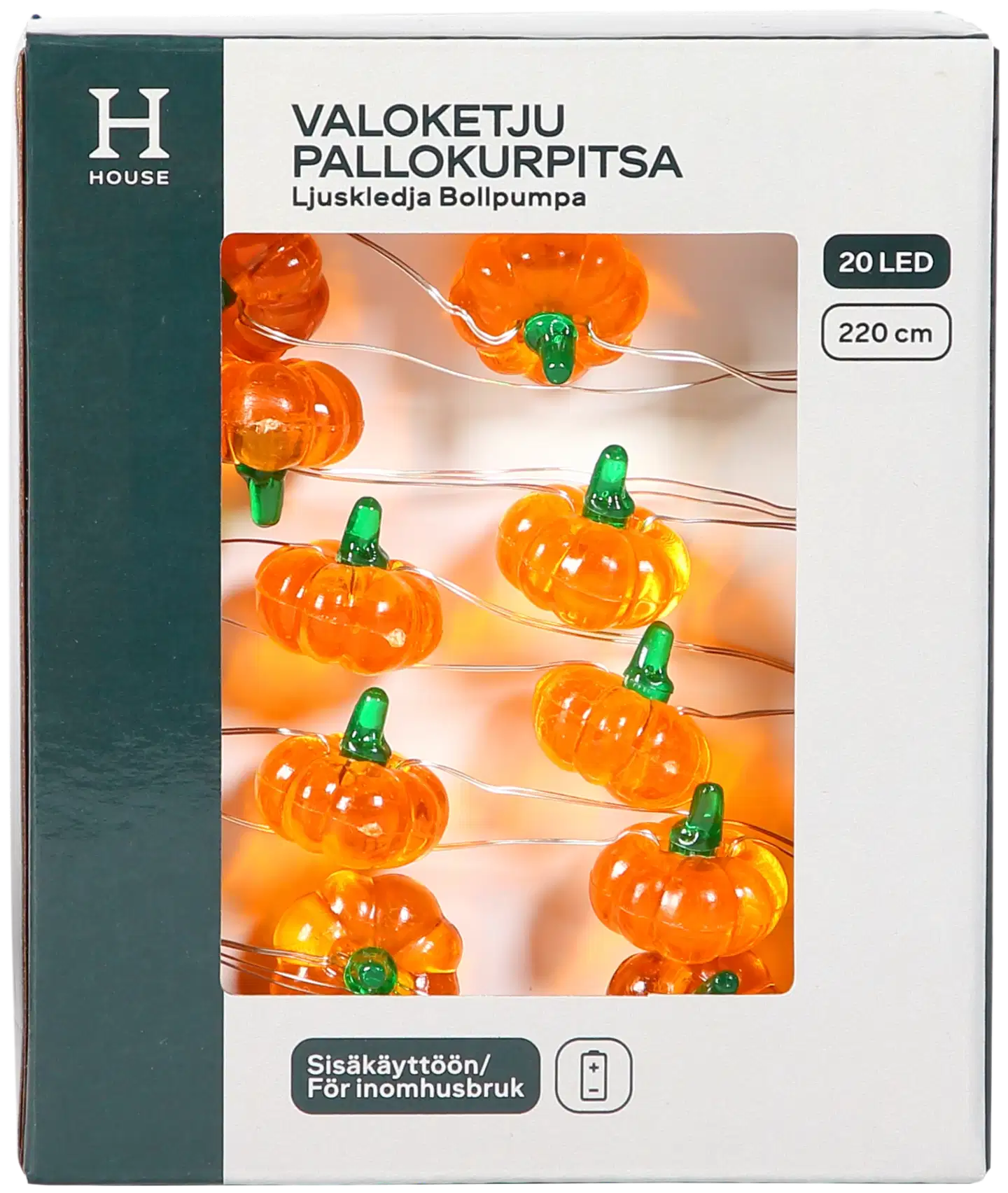 House halloween-valoketju Pallokurpitsa 20 LED - 1
