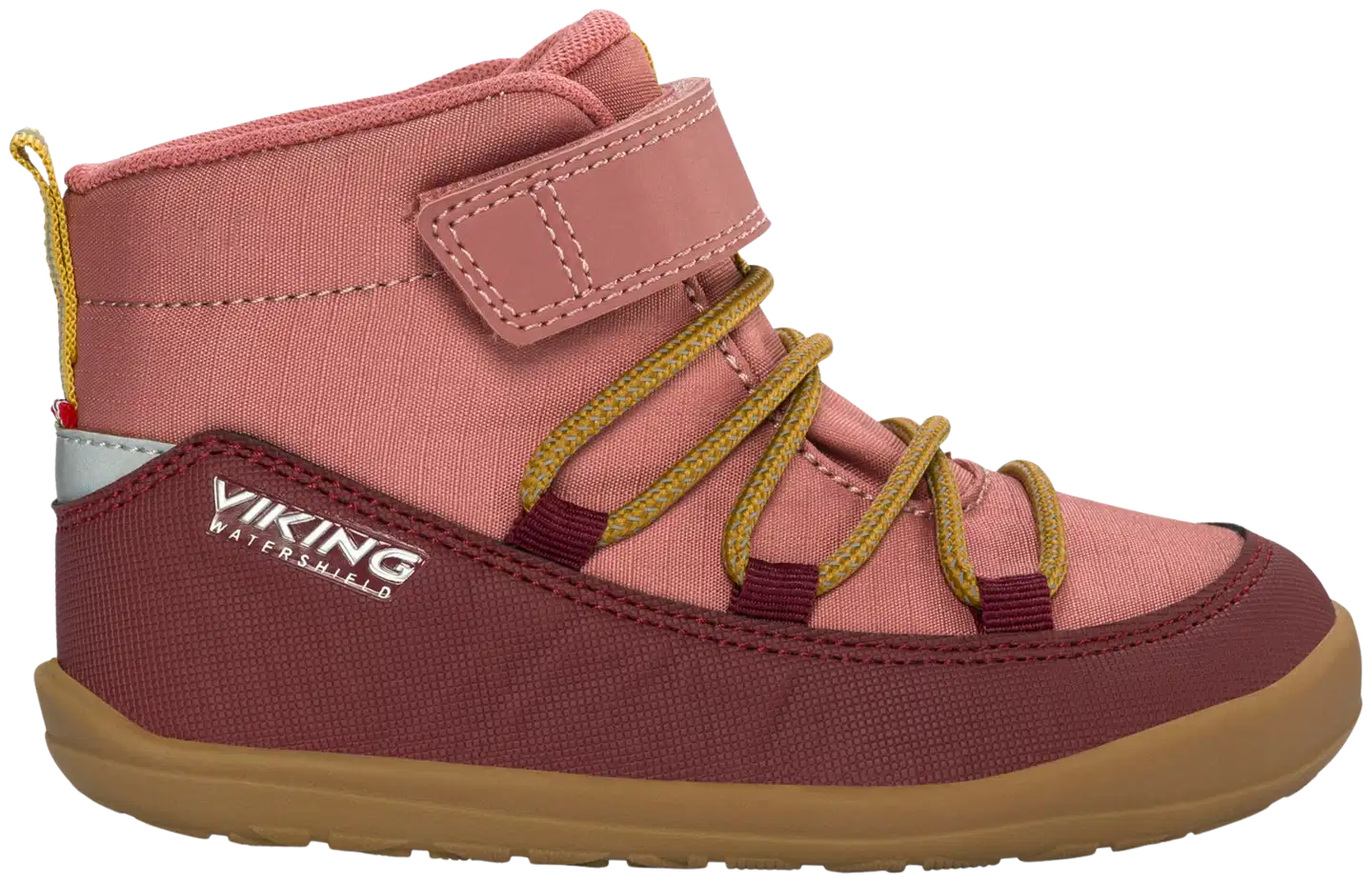 Viking lasten vedenpitävä paljasjalkakenkä välikauteen Birch Barefoot Mid - Pink - 1