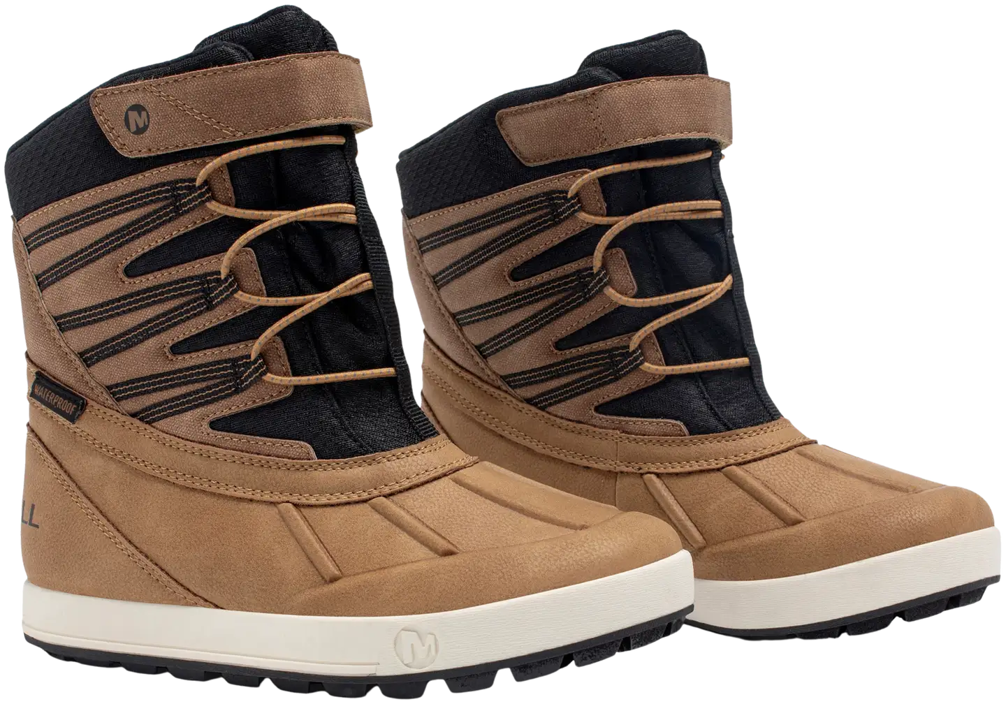 Merrell lasten vedenpitävä talvikenkä Snow Bank 5.0 - Wheat/Black - 2