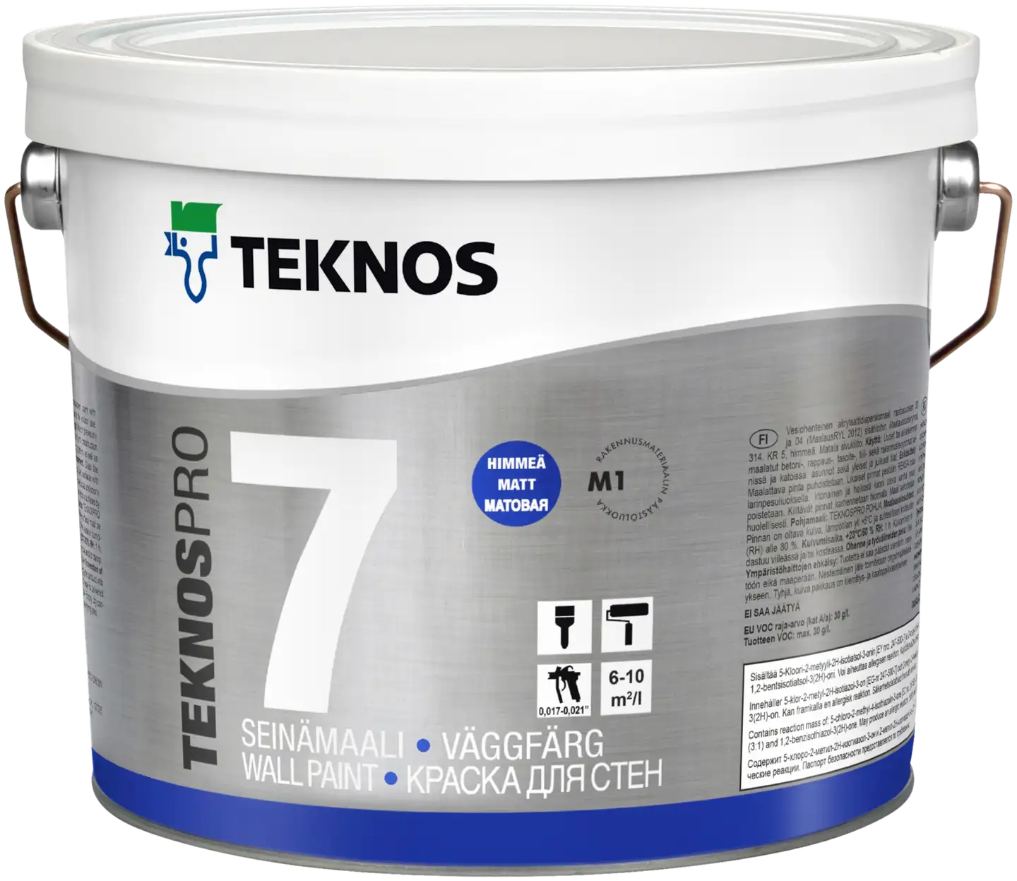 TEKNOSPRO 7 seinämaali 2,7l PM3 vain sävytykseen himmeä