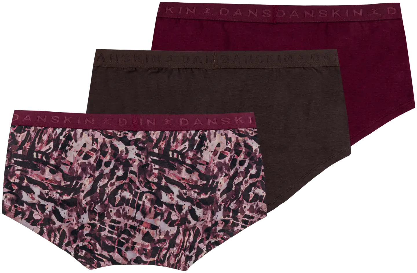 Danskin naisten hipsterit 210D332549 3-pack - Multicolor - 2