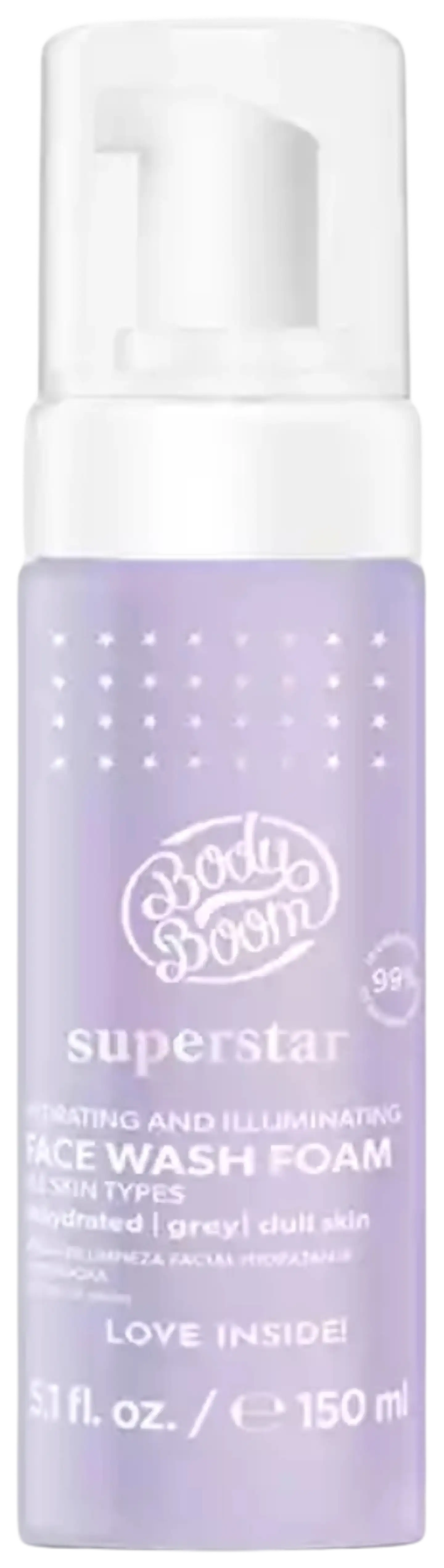 BodyBoom Superstar kosteuttava ja heleyttävä puhdistusvaahto 150ml
