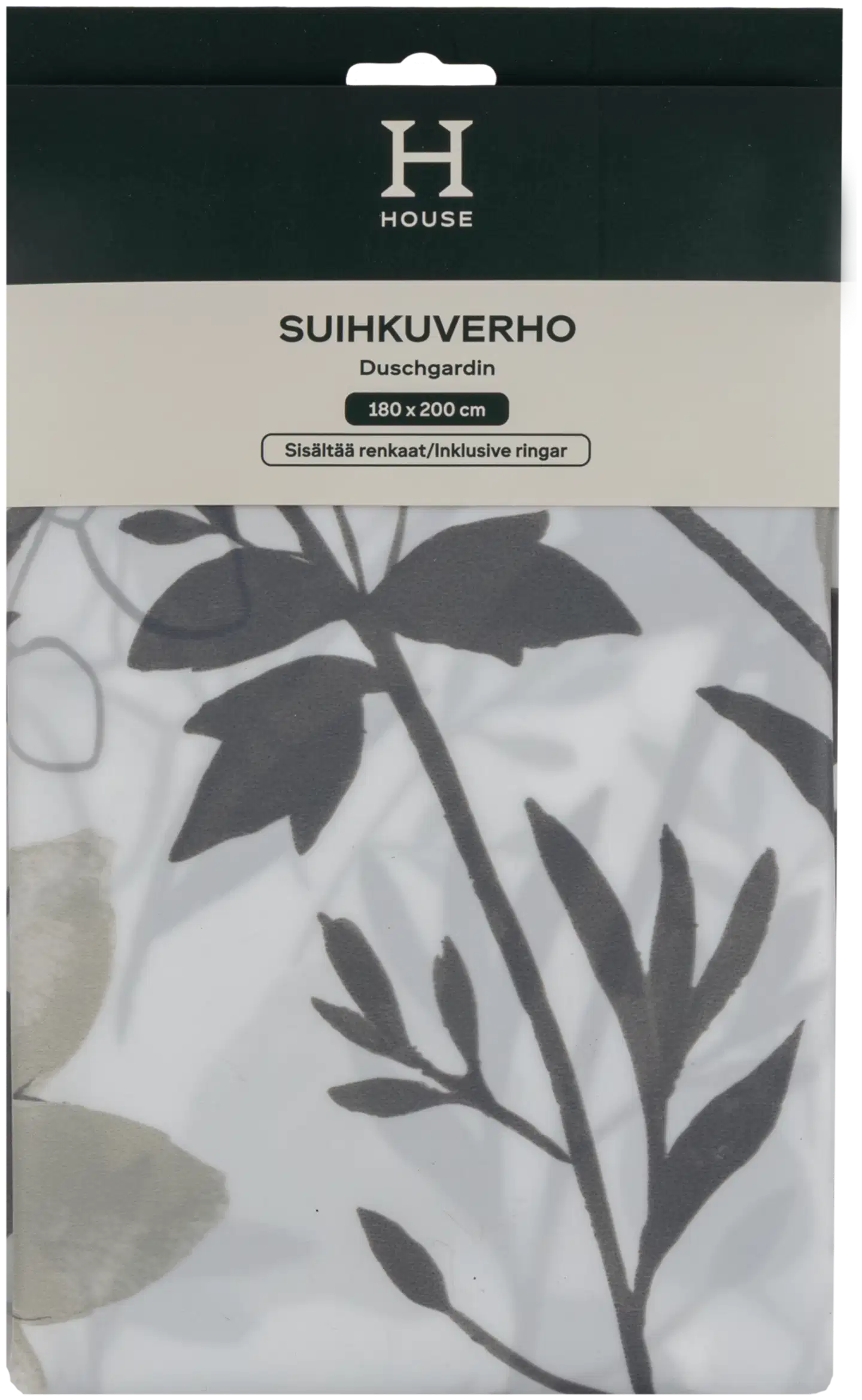 House suihkuverho Garden 180x200 cm harmaa - 3