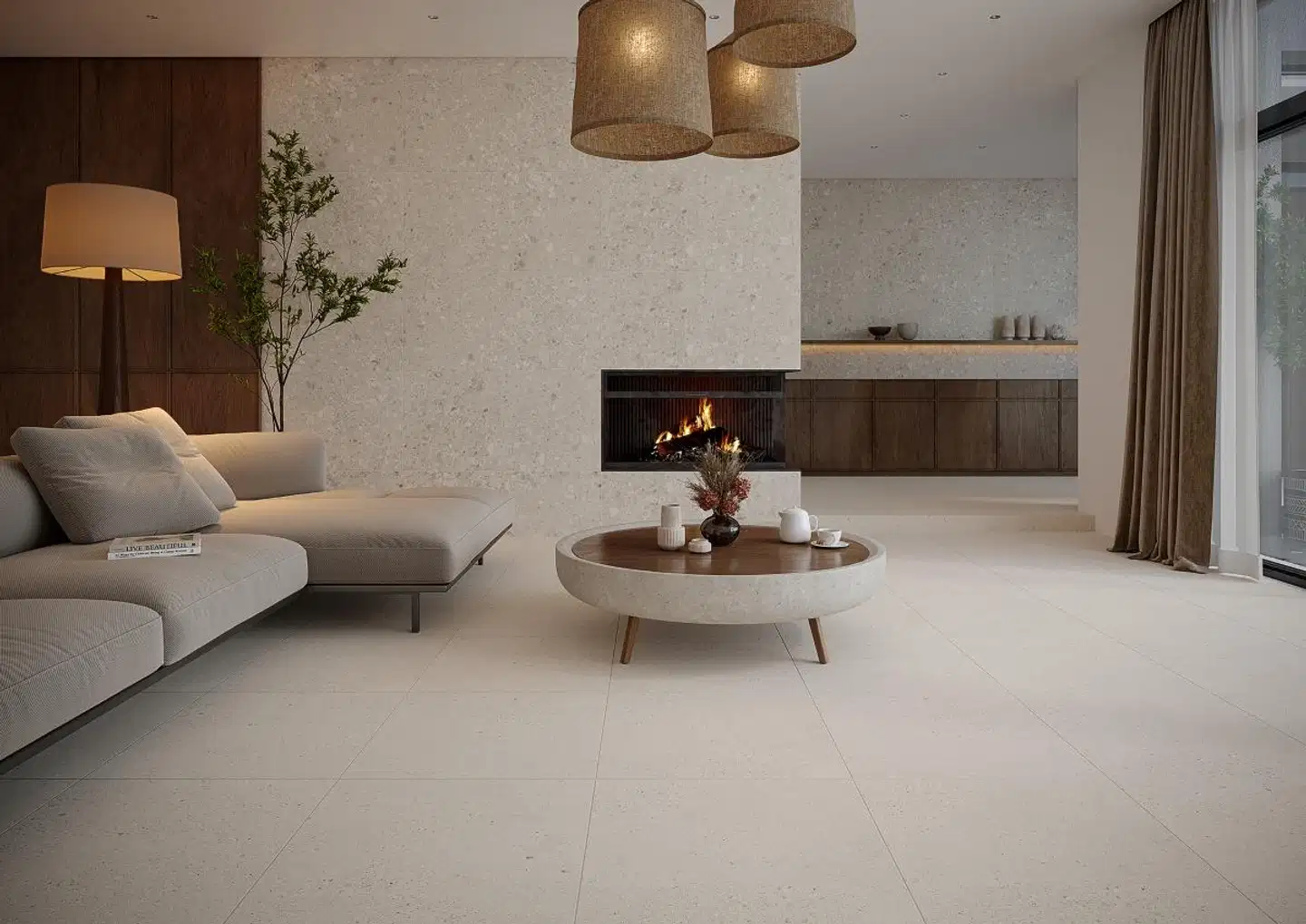 Small Terrazzo lattialaatta White 48 x 48 mm - 3