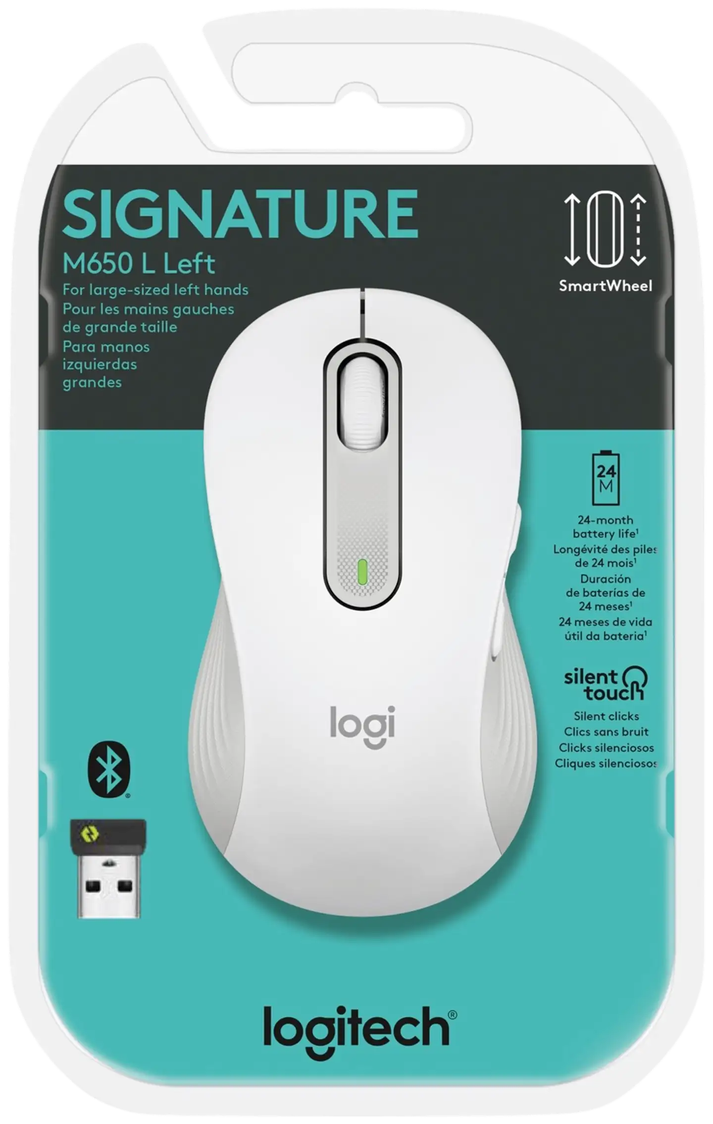 Logitech langaton hiiri Signature M650 L Off-White - 6