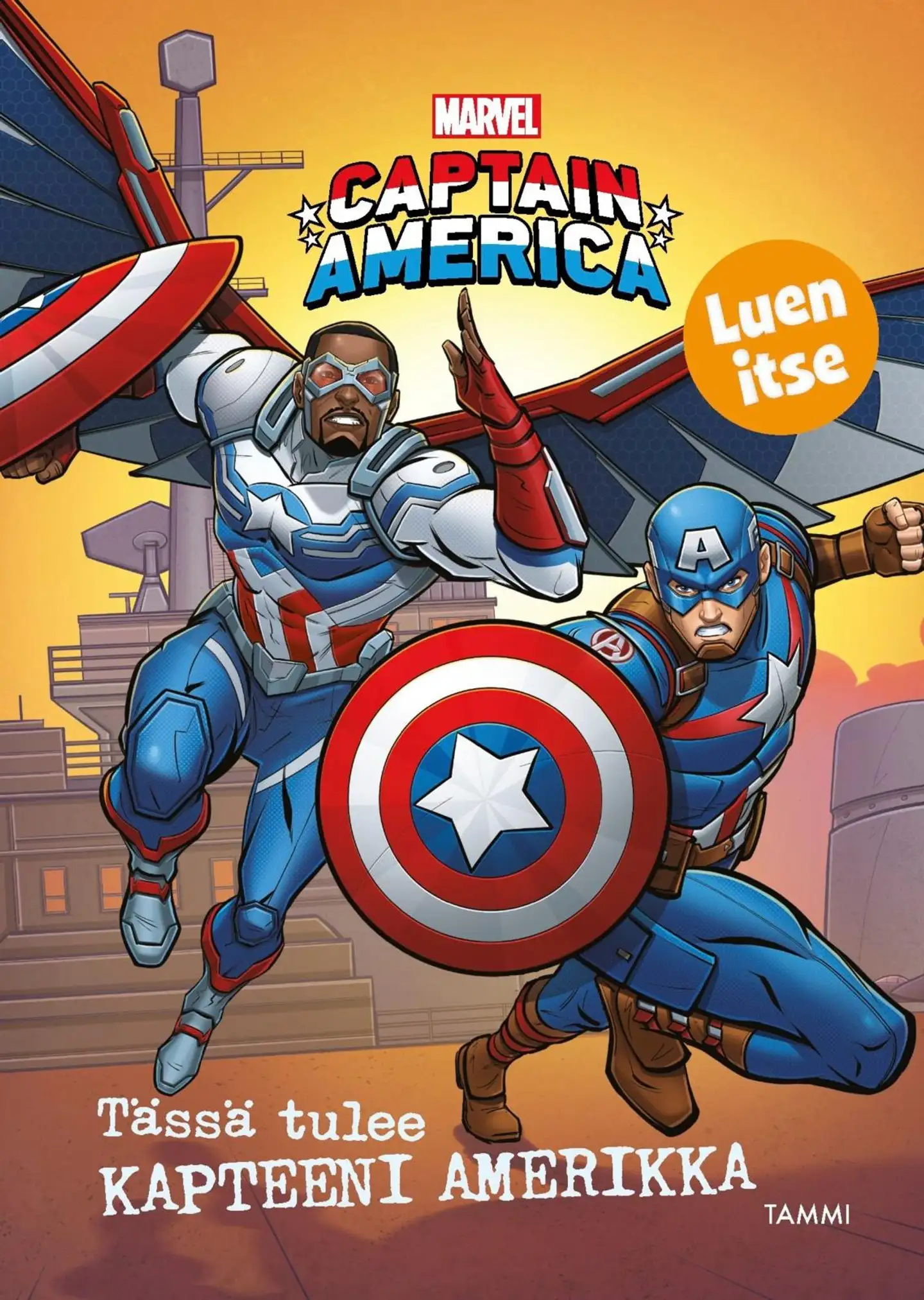 Marvel. Tässä tulee Kapteeni Amerikka. Luen itse