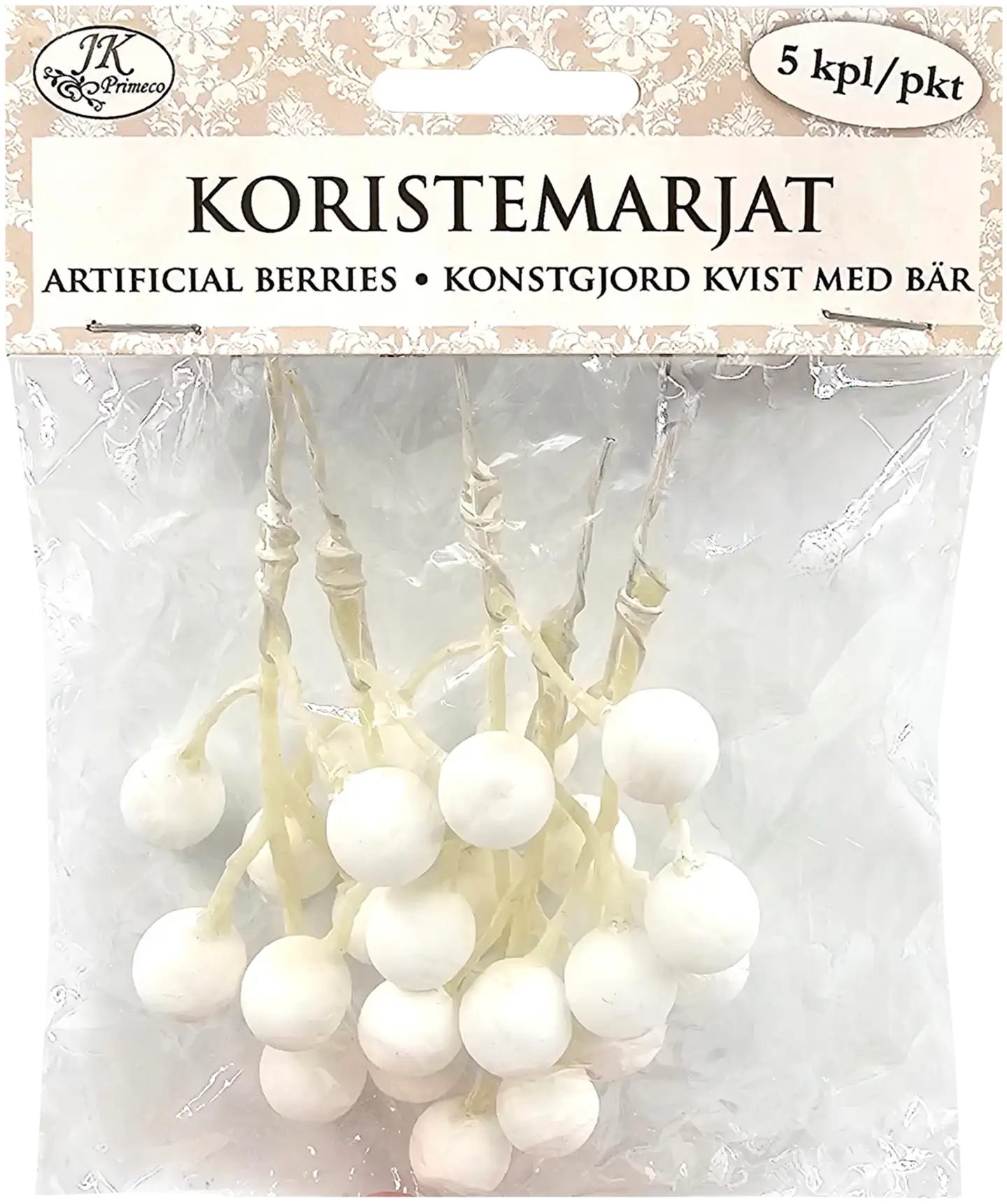 J.K. Primeco koristemarjat valkoinen 5kpl