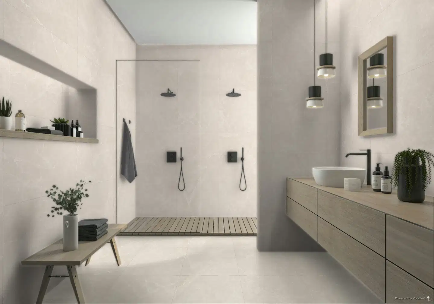 Lattialaatta Storm Cream 60 x 60 cm - 2