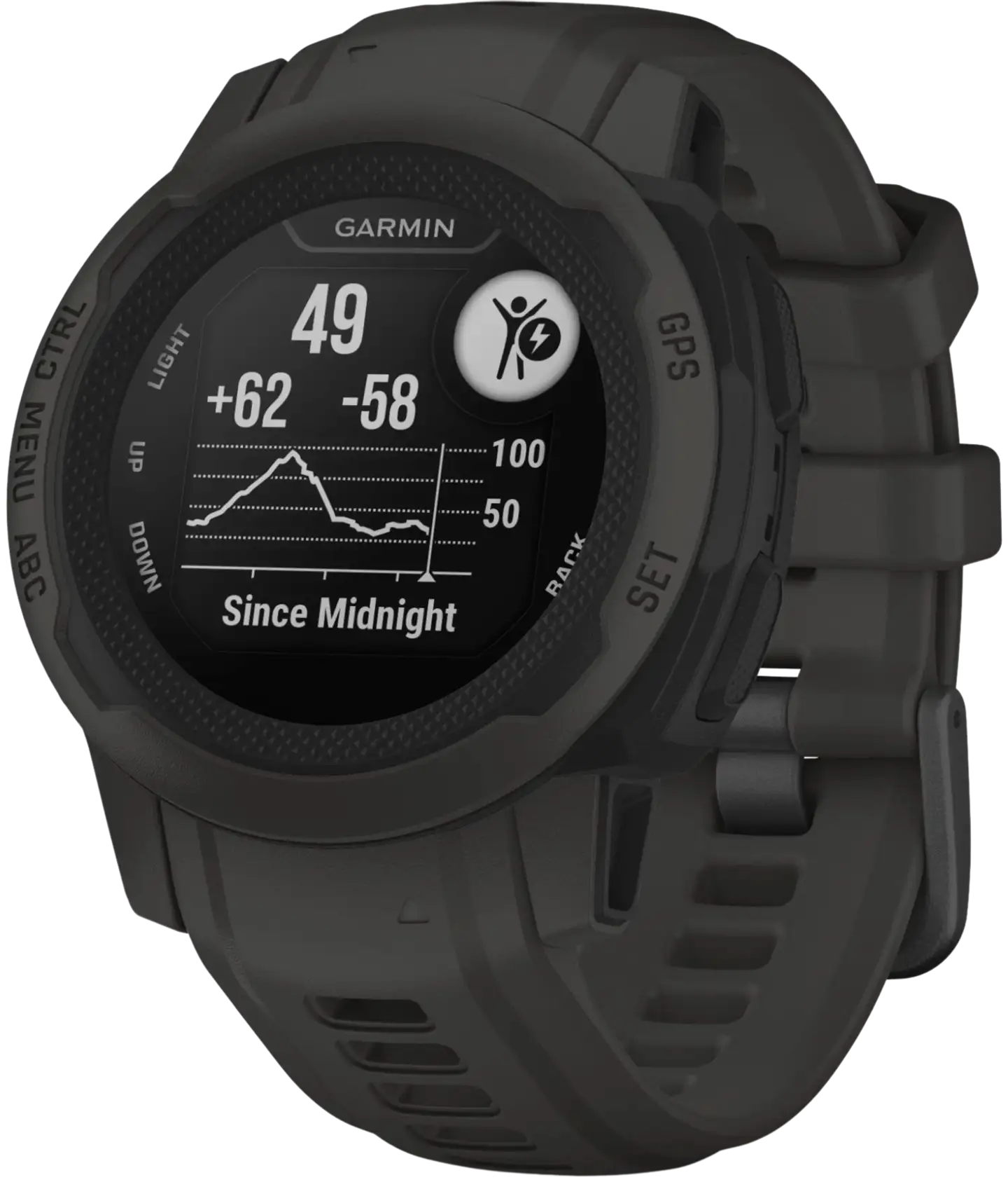 Garmin Instinct 2s multisport GPS kello, tummanharmaa - 3