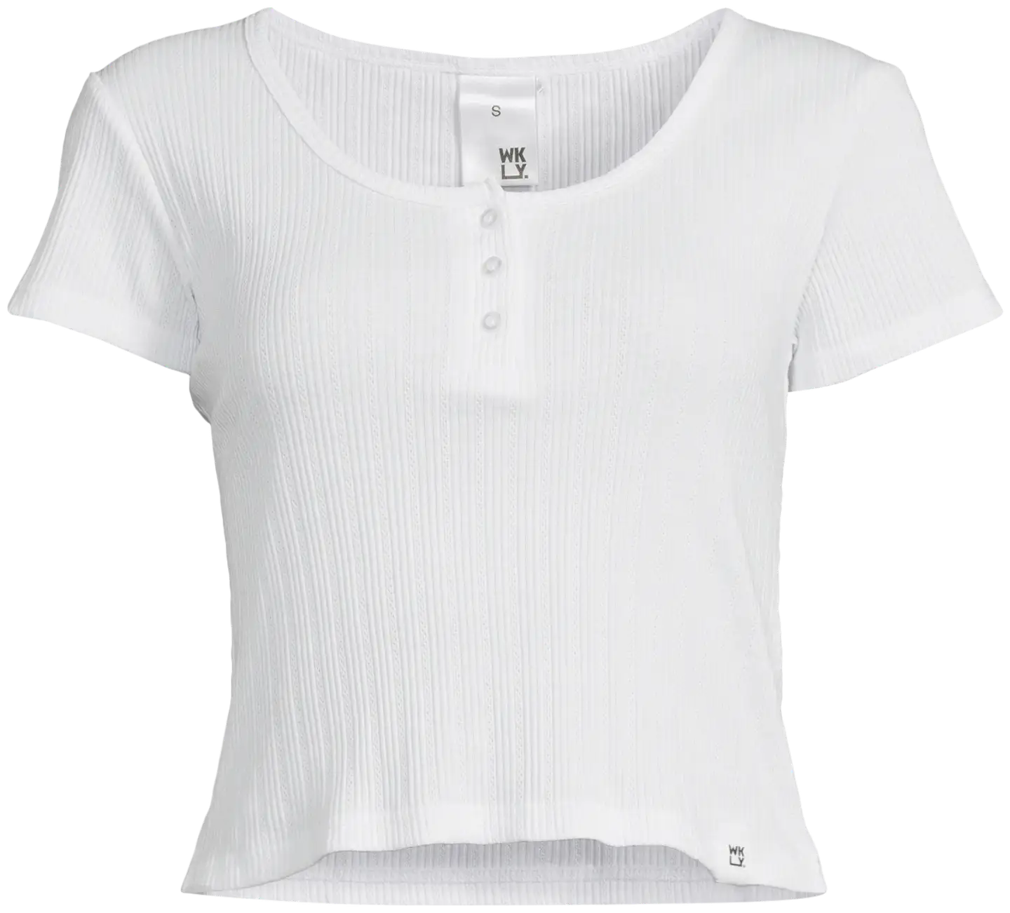 WKLY. naisten lyhythihainen toppi 212W042637 - WHITE - 2