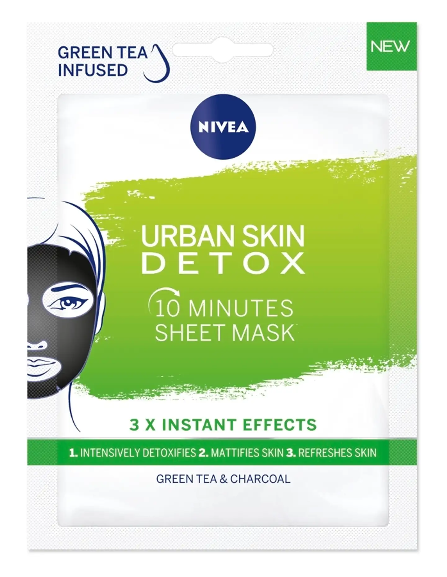 NIVEA 1kpl Urban Skin Detox Sheet Mask -kasvonaamio