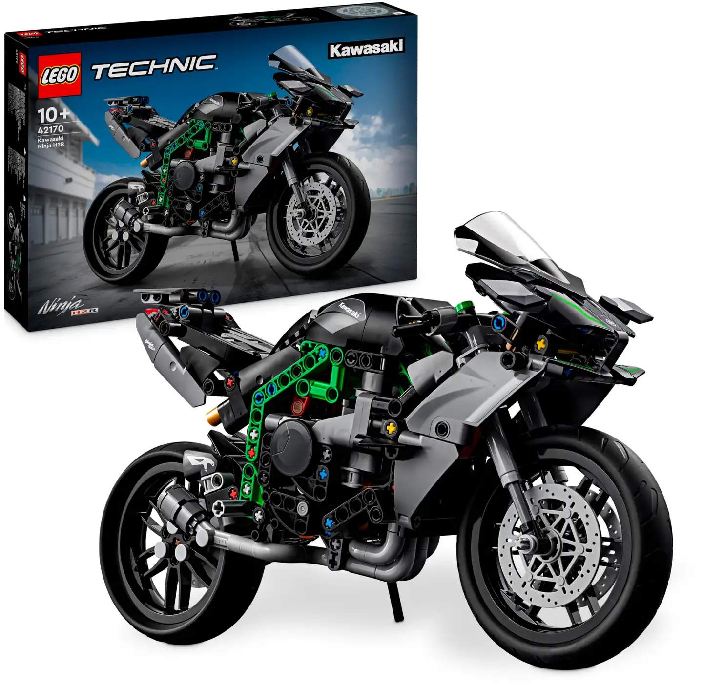 LEGO® Technic 42170 Kawasaki Ninja H2R moottoripyörä, rakennussetti - 1