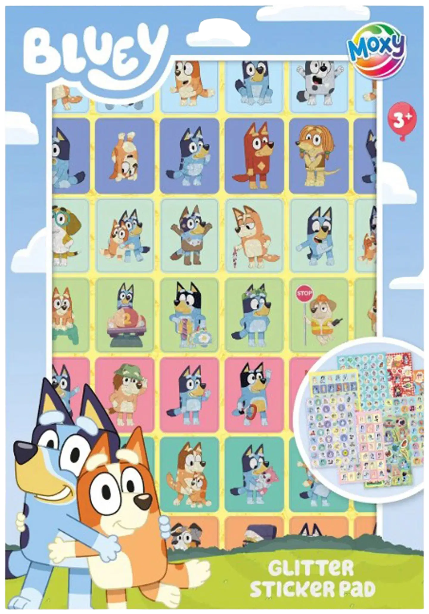 Bluey kimalletarrakirja A5